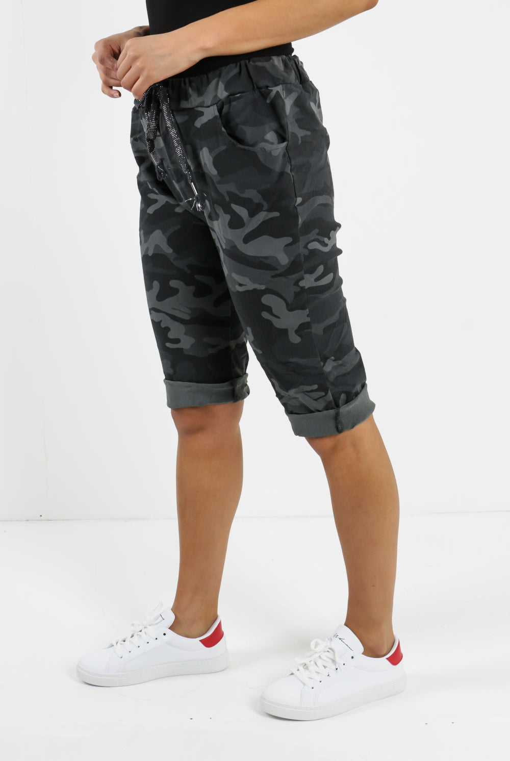 Plus Size Italian Camouflage Magic Chino Shorts Skirts & Shorts WearAll