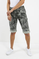 Plus Size Italian Camouflage Magic Chino Shorts Skirts & Shorts WearAll