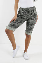 Plus Size Italian Camouflage Magic Chino Shorts Skirts & Shorts WearAll