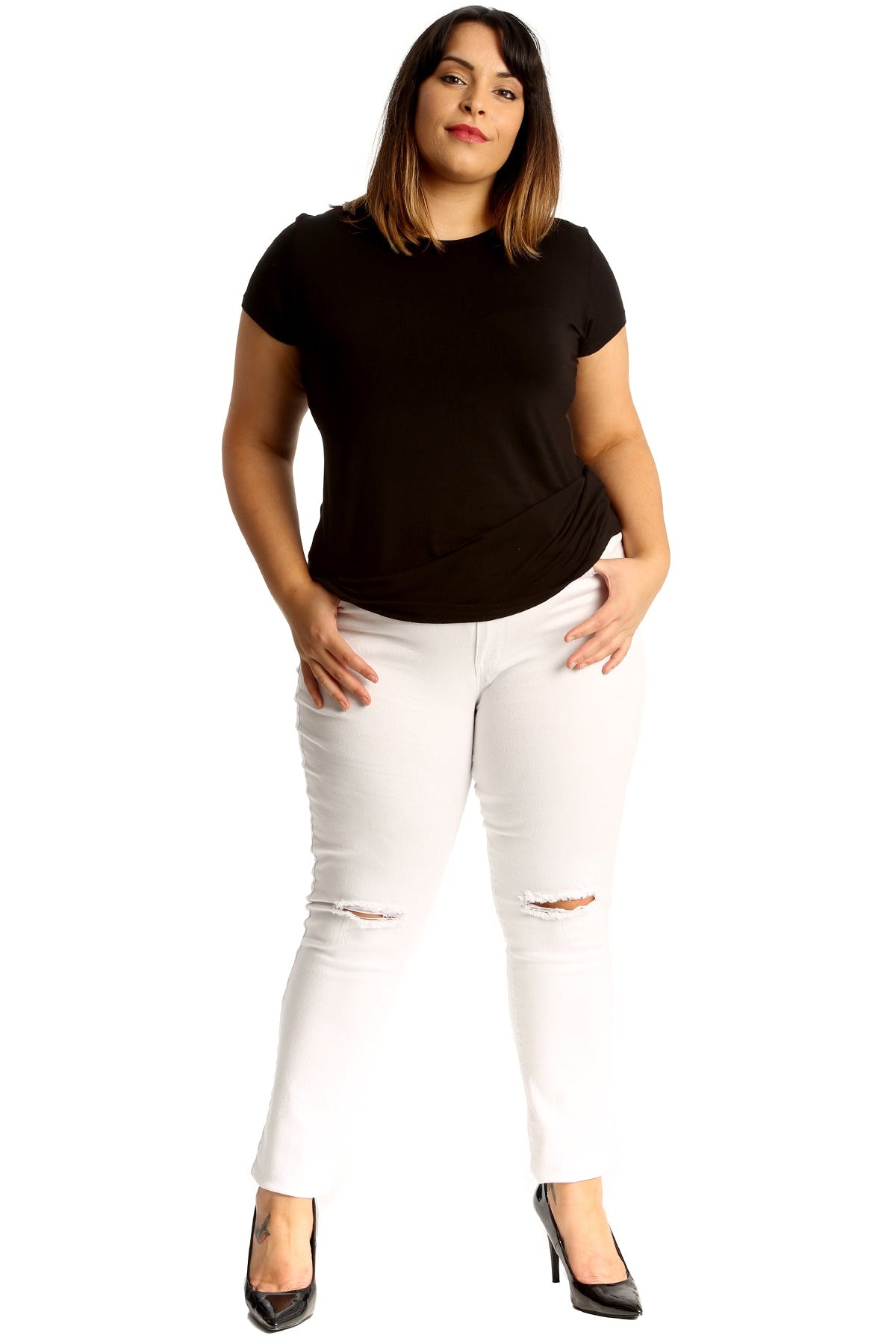 Straight Leg Ripped Jeans Jeans WearAll