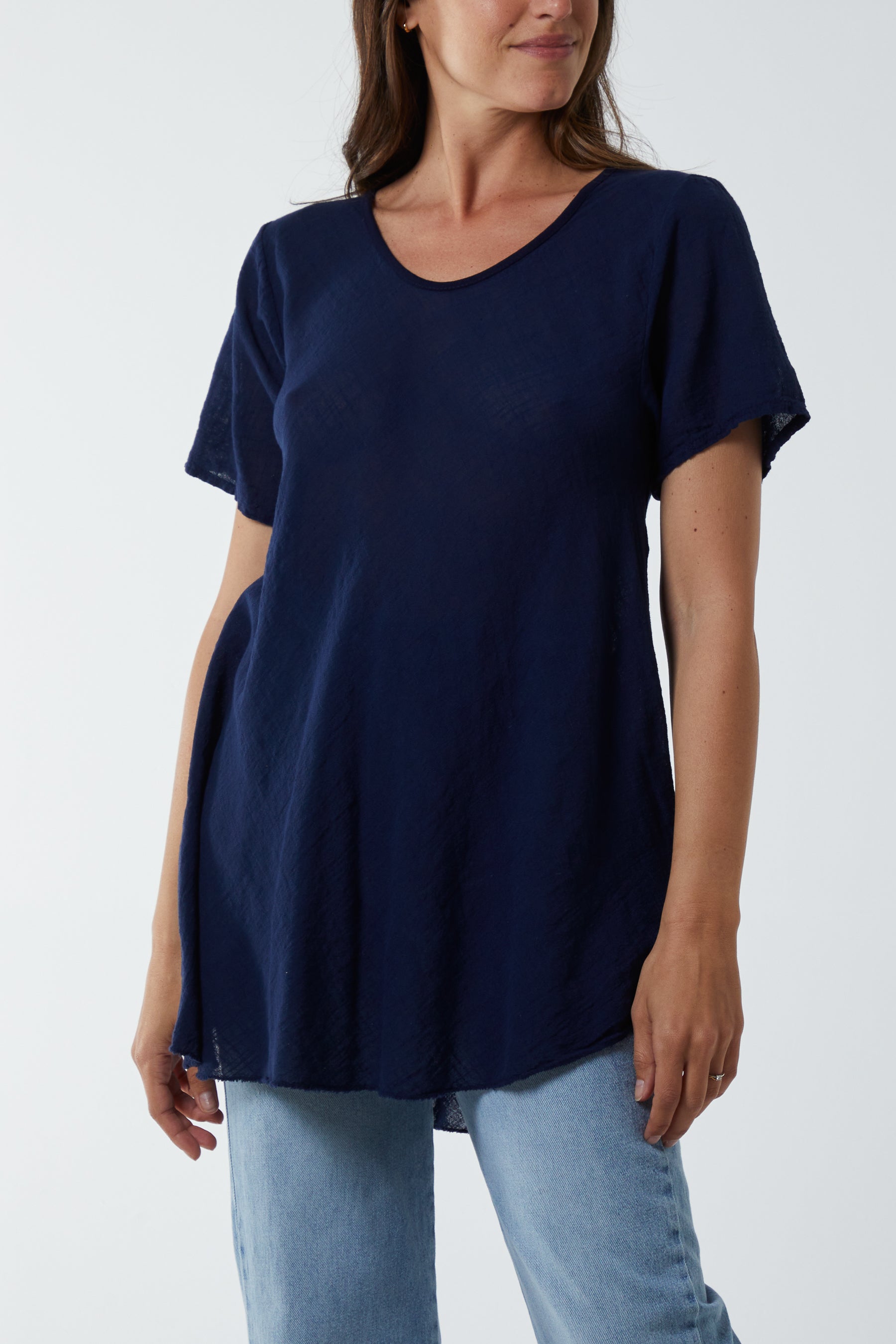 Round Neck Short Sleeve Cotton T-Shirt T-shirts WearAll