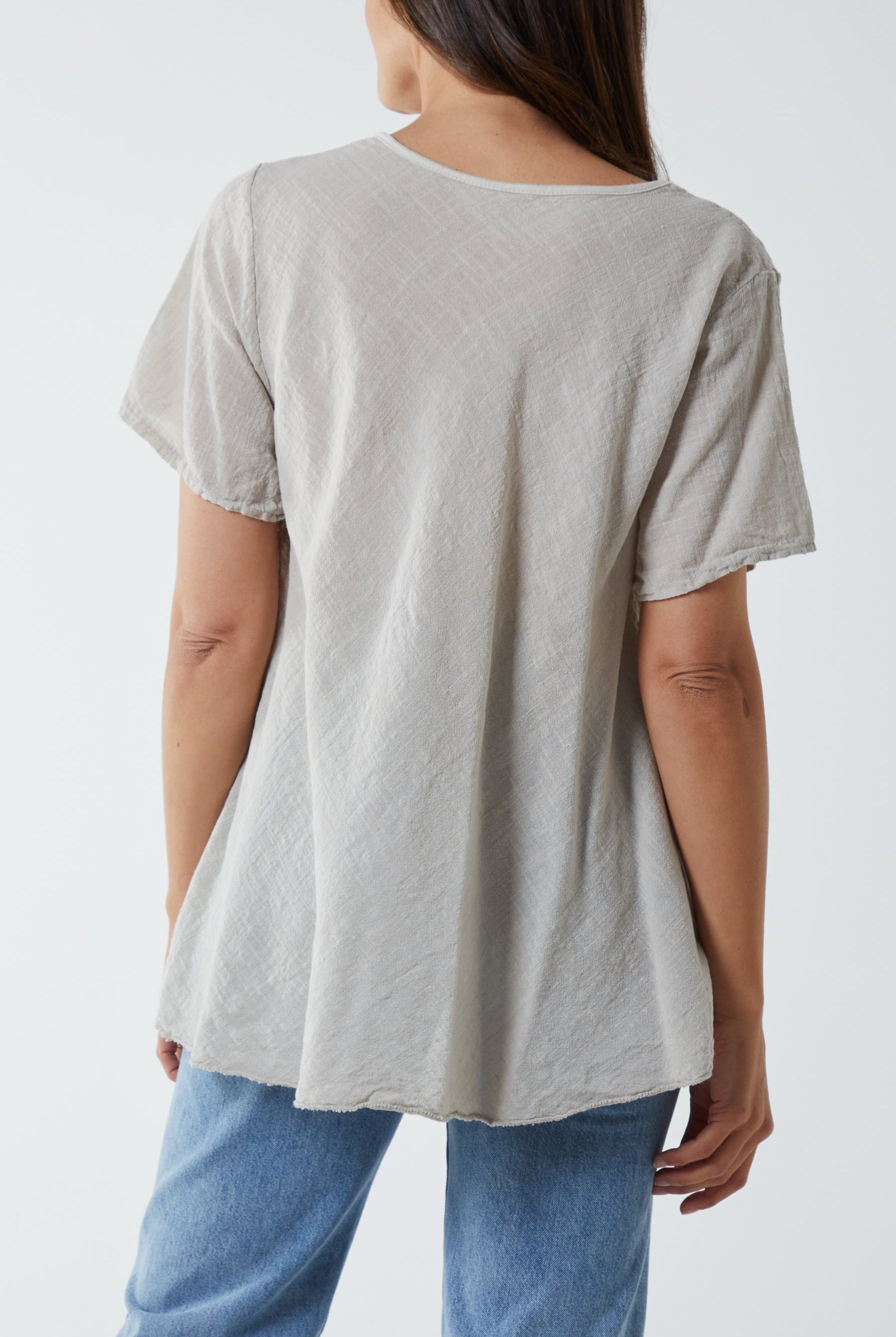 Round Neck Short Sleeve Cotton T-Shirt T-shirts WearAll