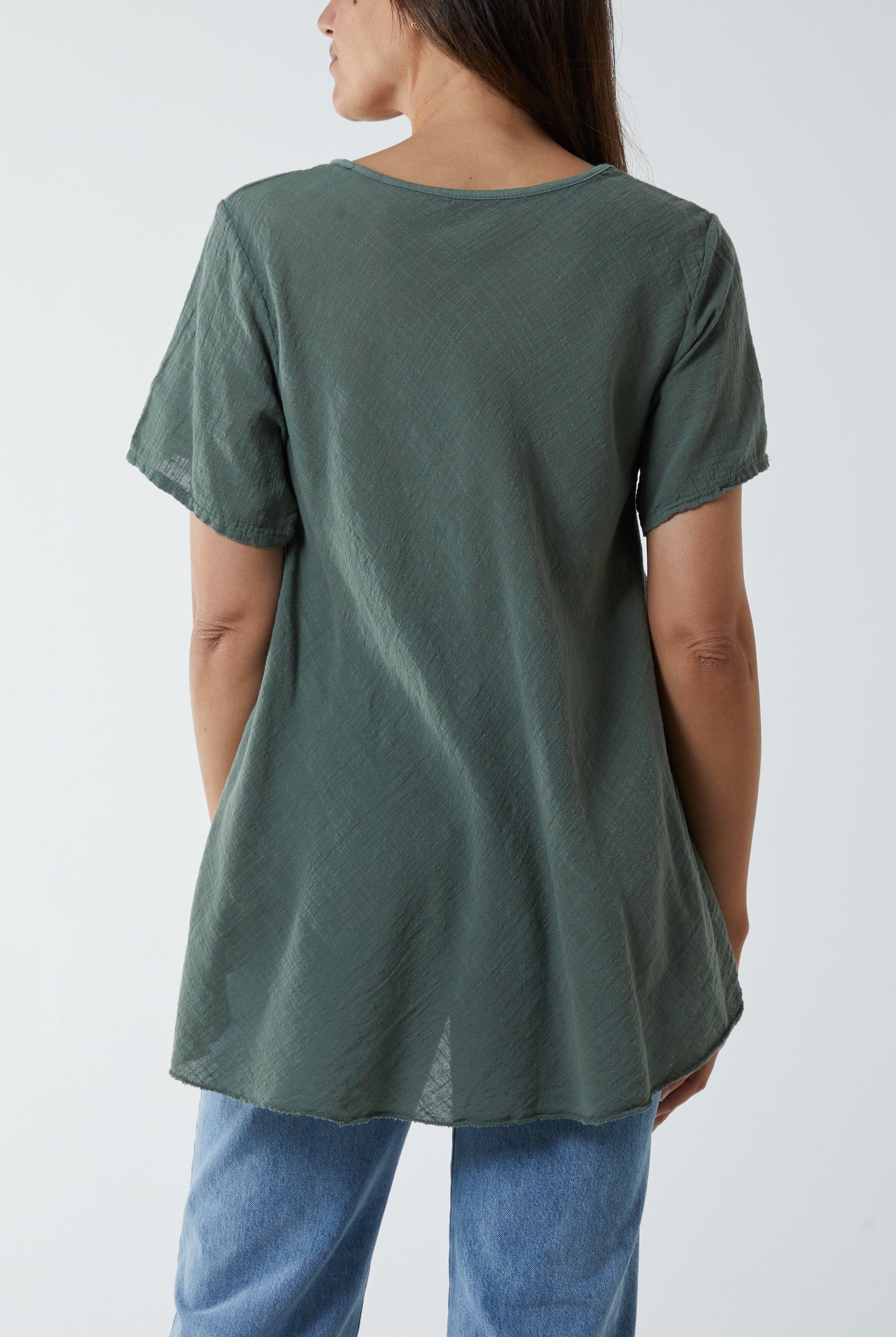Round Neck Short Sleeve Cotton T-Shirt T-shirts WearAll