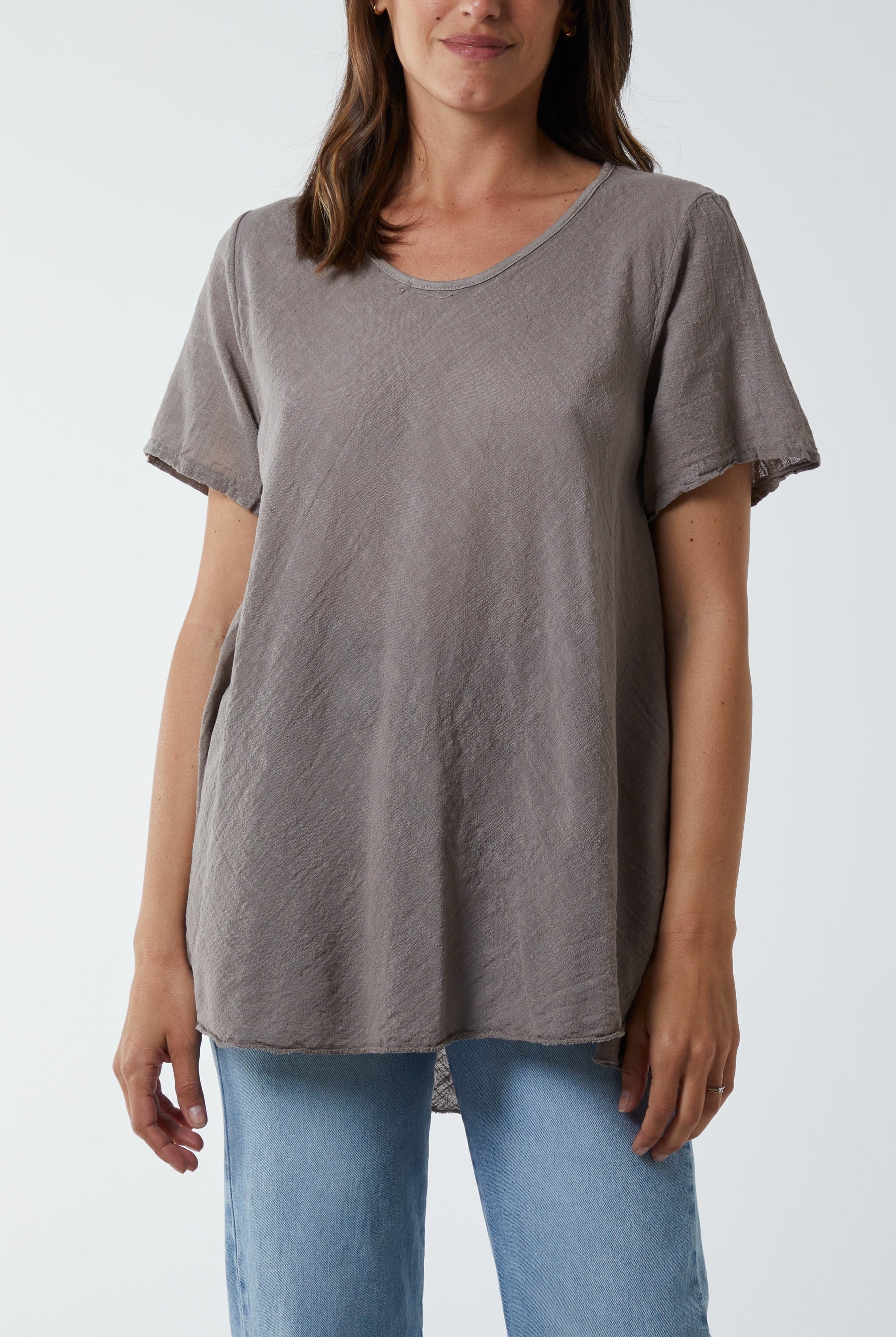 Round Neck Short Sleeve Cotton T-Shirt T-shirts WearAll