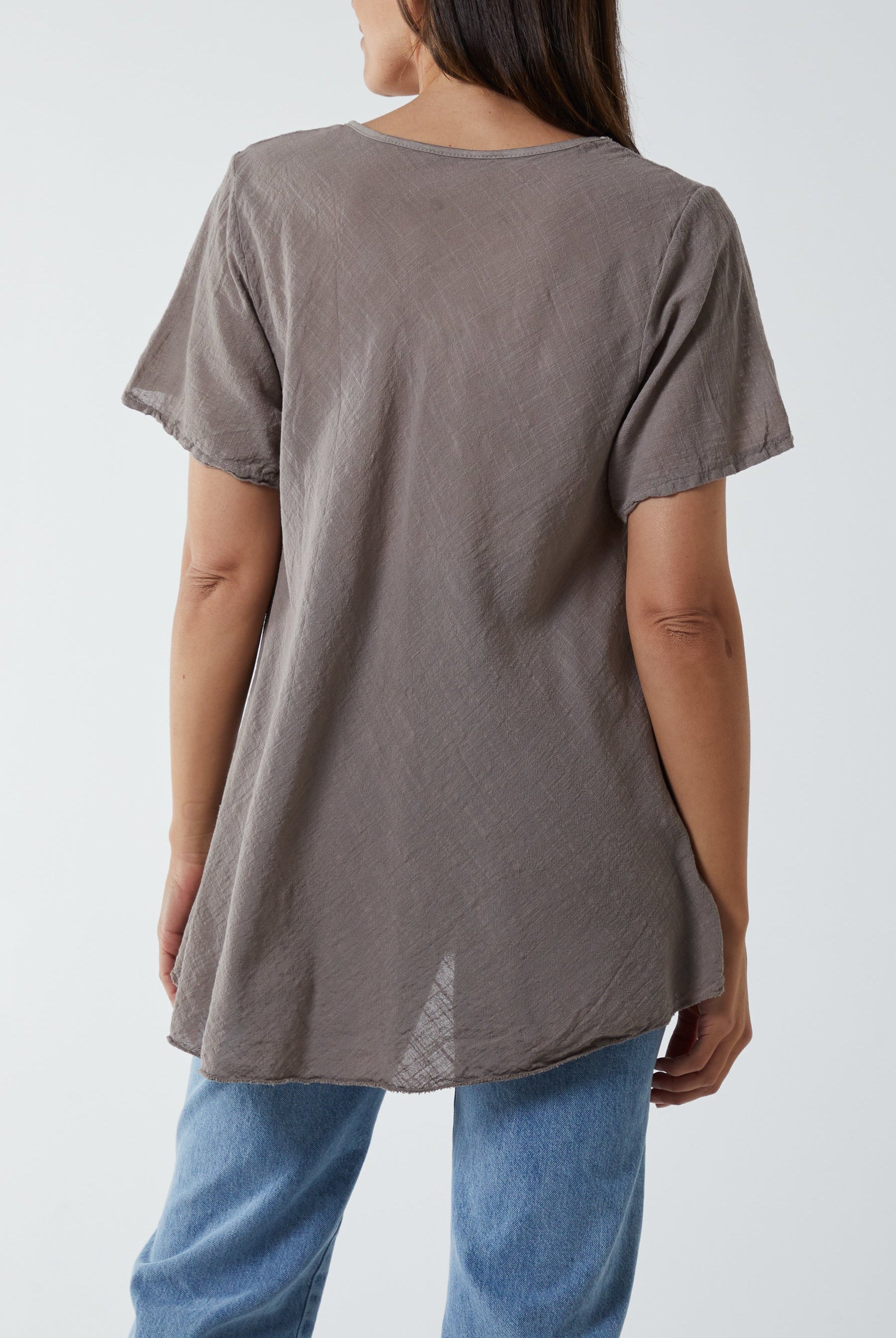 Round Neck Short Sleeve Cotton T-Shirt T-shirts WearAll