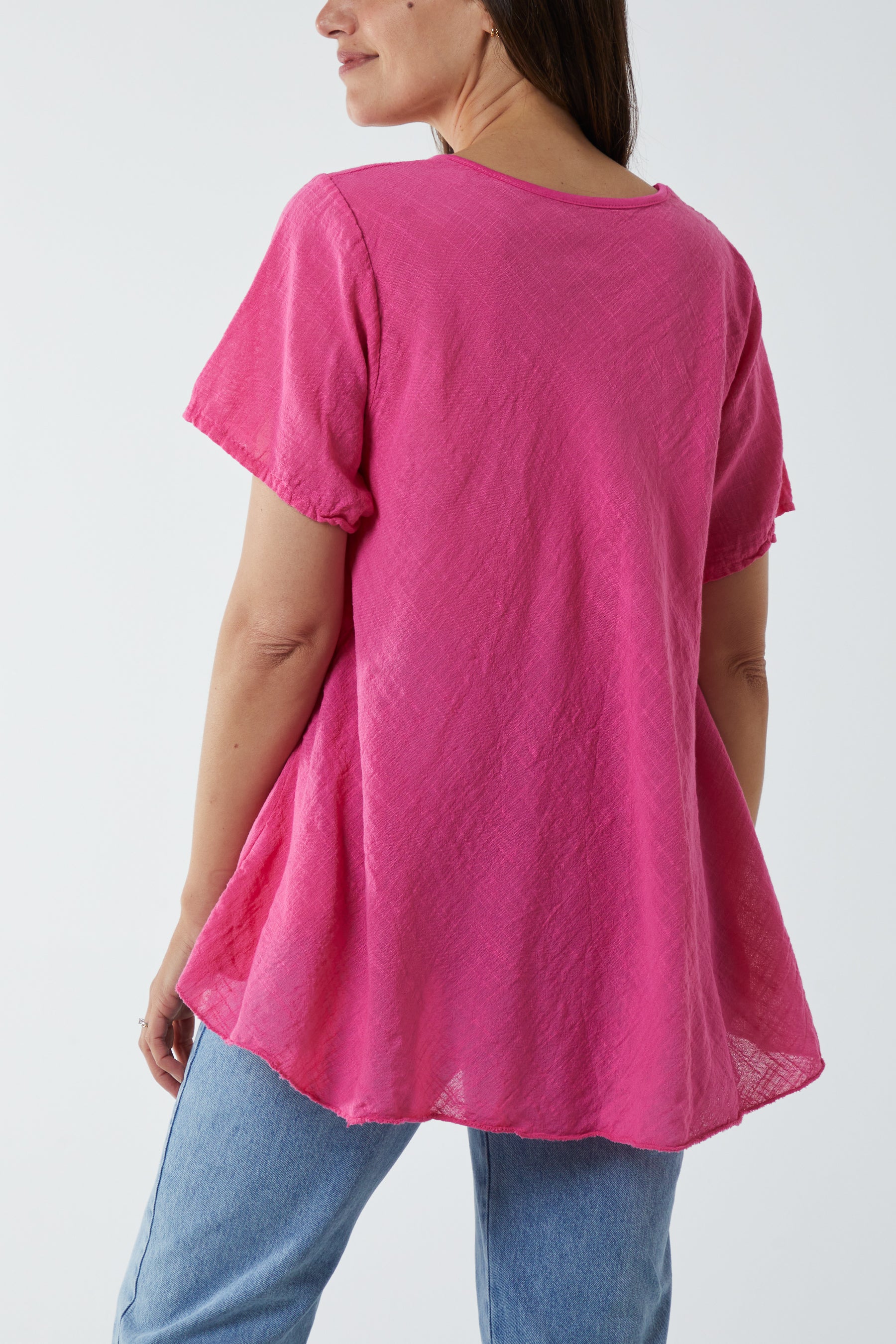 Round Neck Short Sleeve Cotton T-Shirt T-shirts WearAll