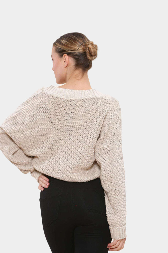 Long Sleeve Cropped Cardigan Jumper & Cardigan WearAll