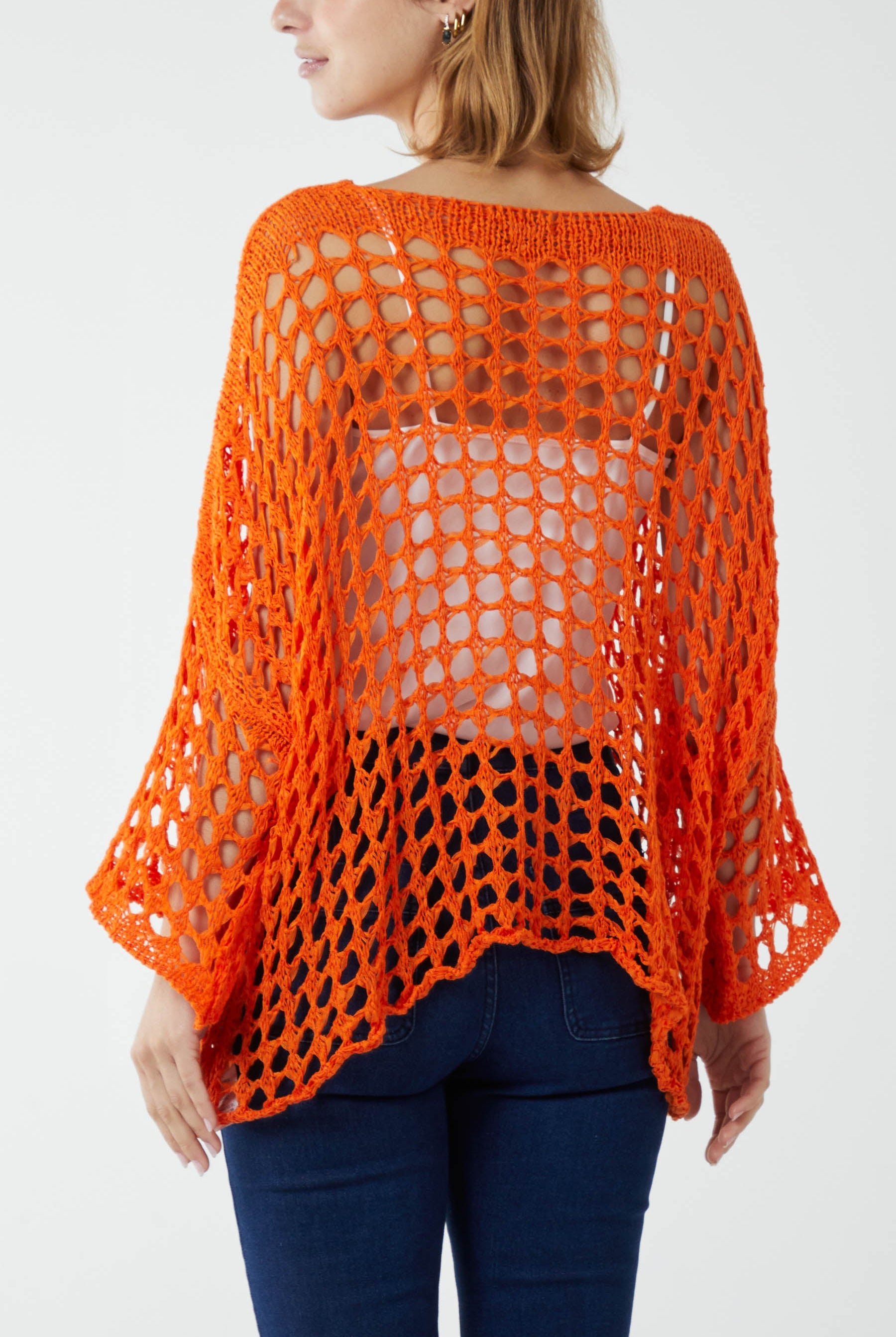 Crochet Round Neck Long Sleeve Top TOPMF2 WearAll