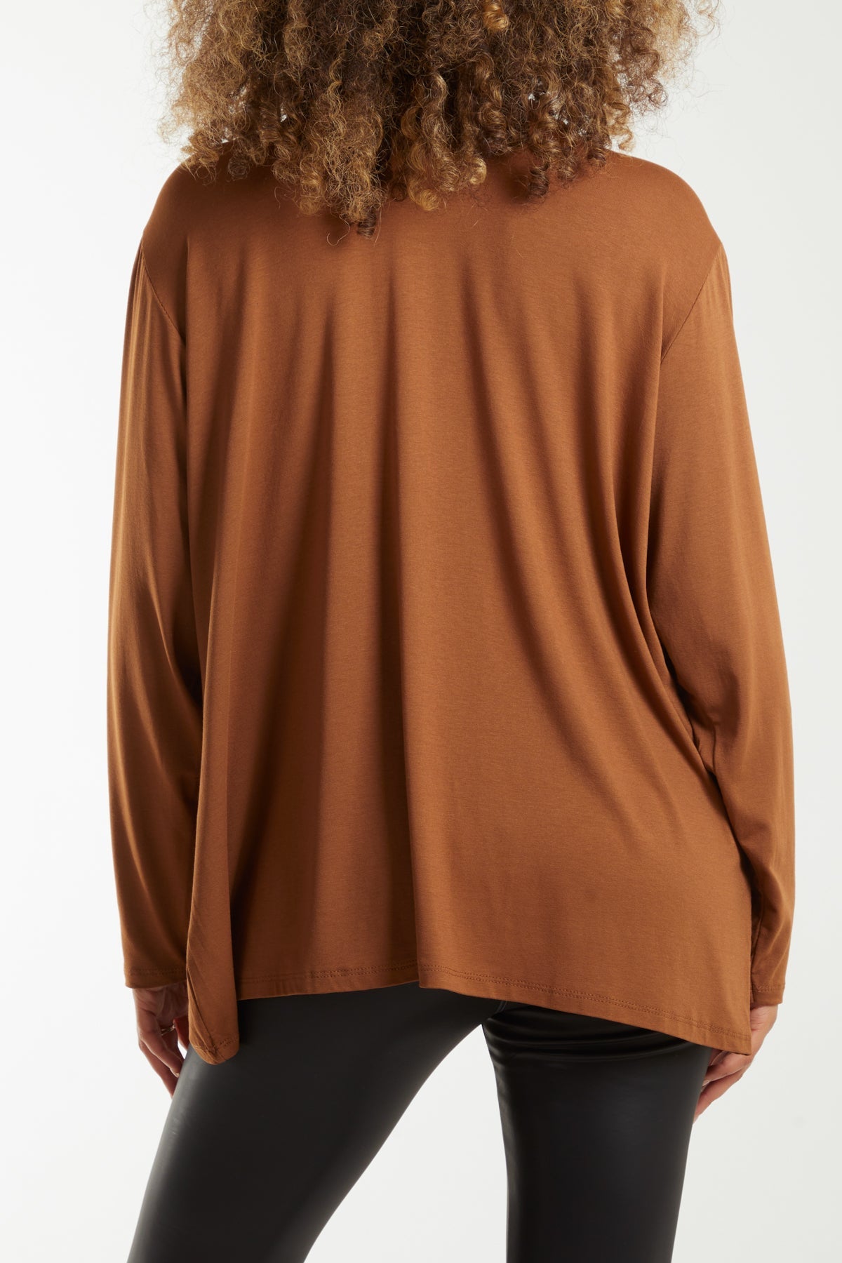 Long Sleeve Frill Turtle Neck Top Tops WearAll