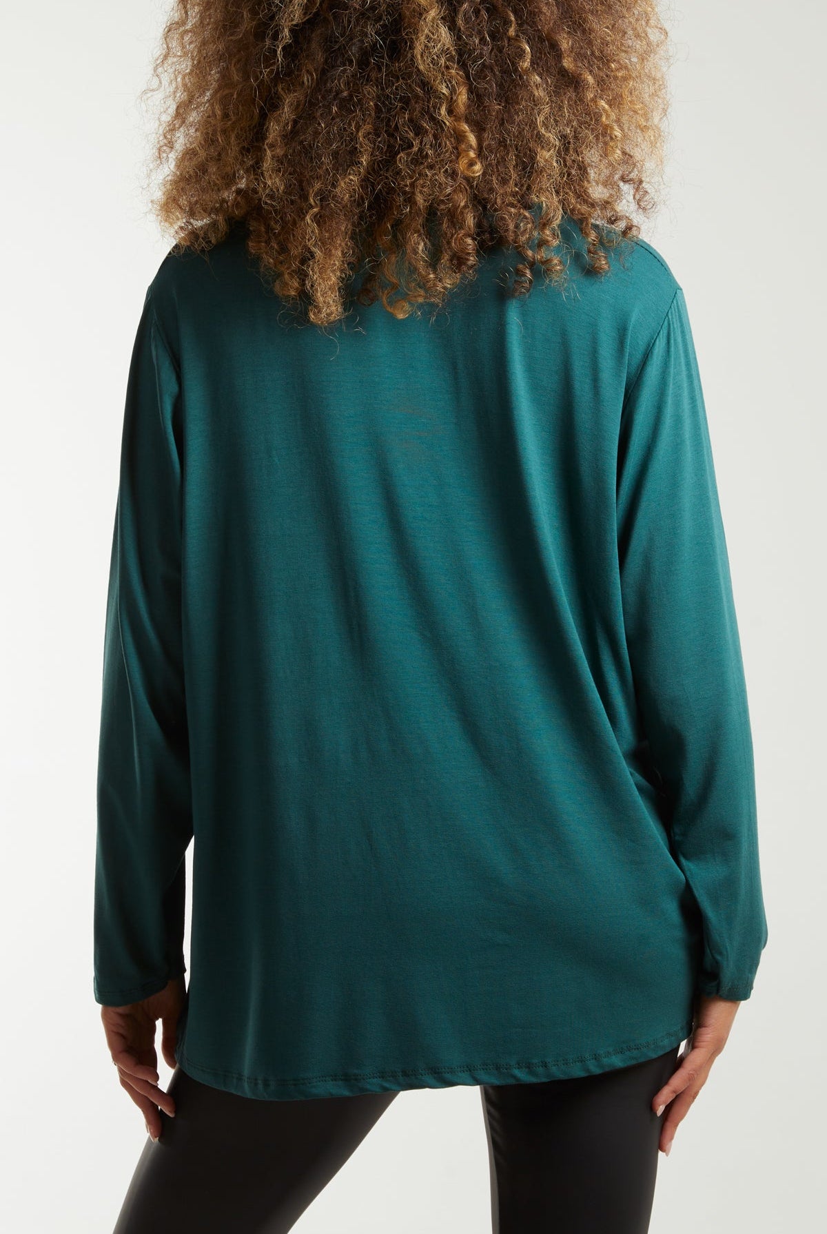 Long Sleeve Frill Turtle Neck Top Tops WearAll