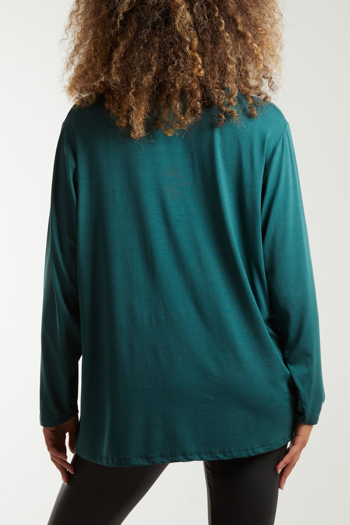 Long Sleeve Frill Turtle Neck Top Tops WearAll