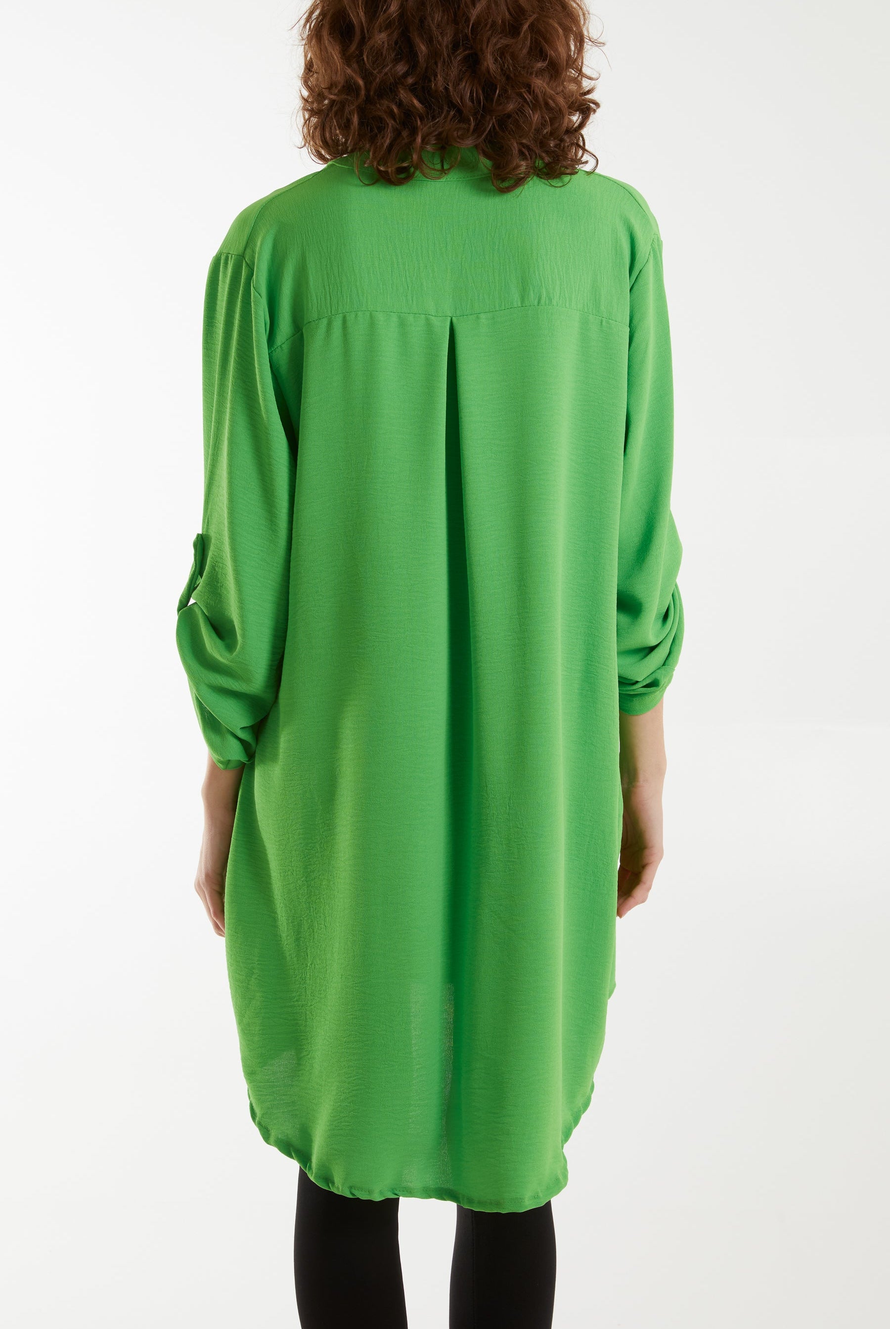 V-Neck Button Sleeve Long Top Tops WearAll