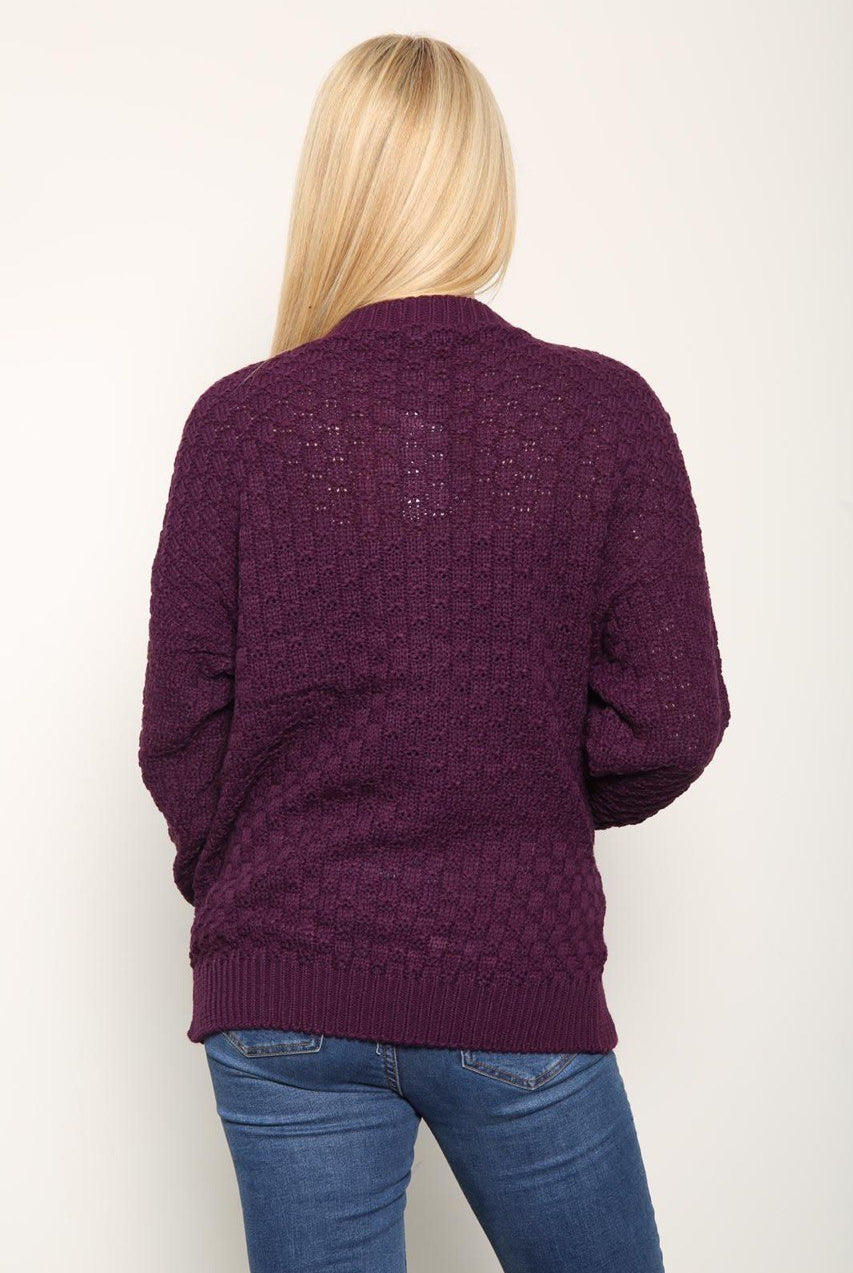 Chunky Cable Knit Long Sleeve Cardigan cardigan WearAll