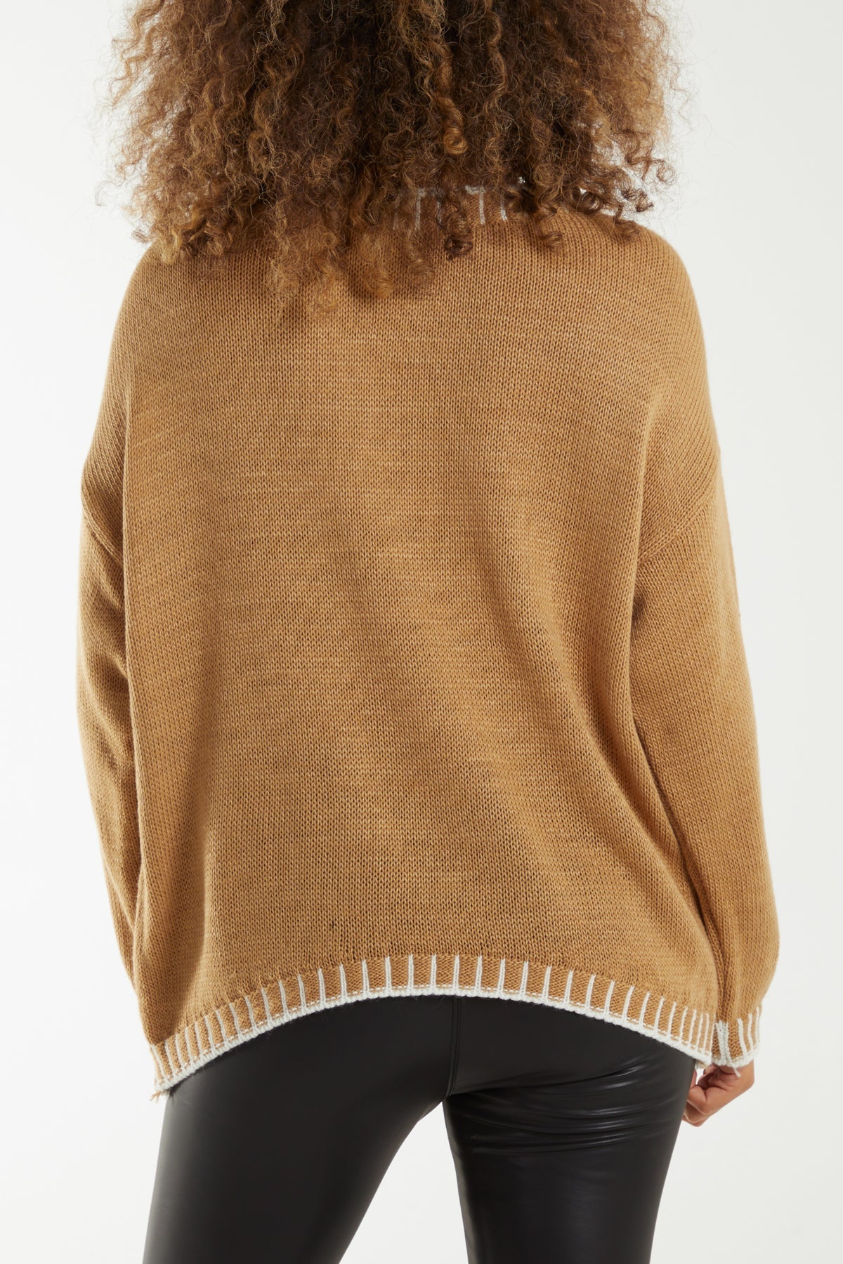 Stitch Edge Round Neck Jumper Jumpers WearAll