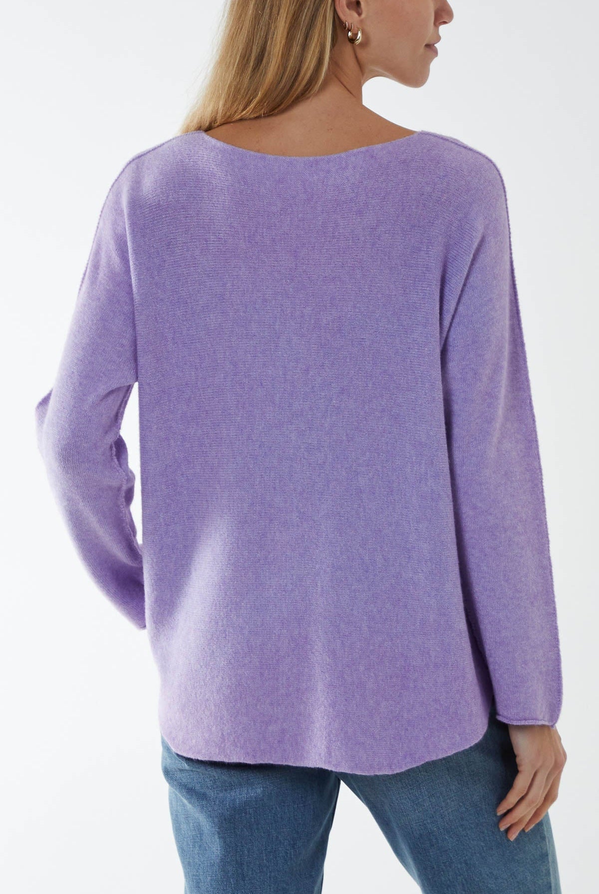 Raw Edge V-Neck Jumper TOPMF2 WearAll