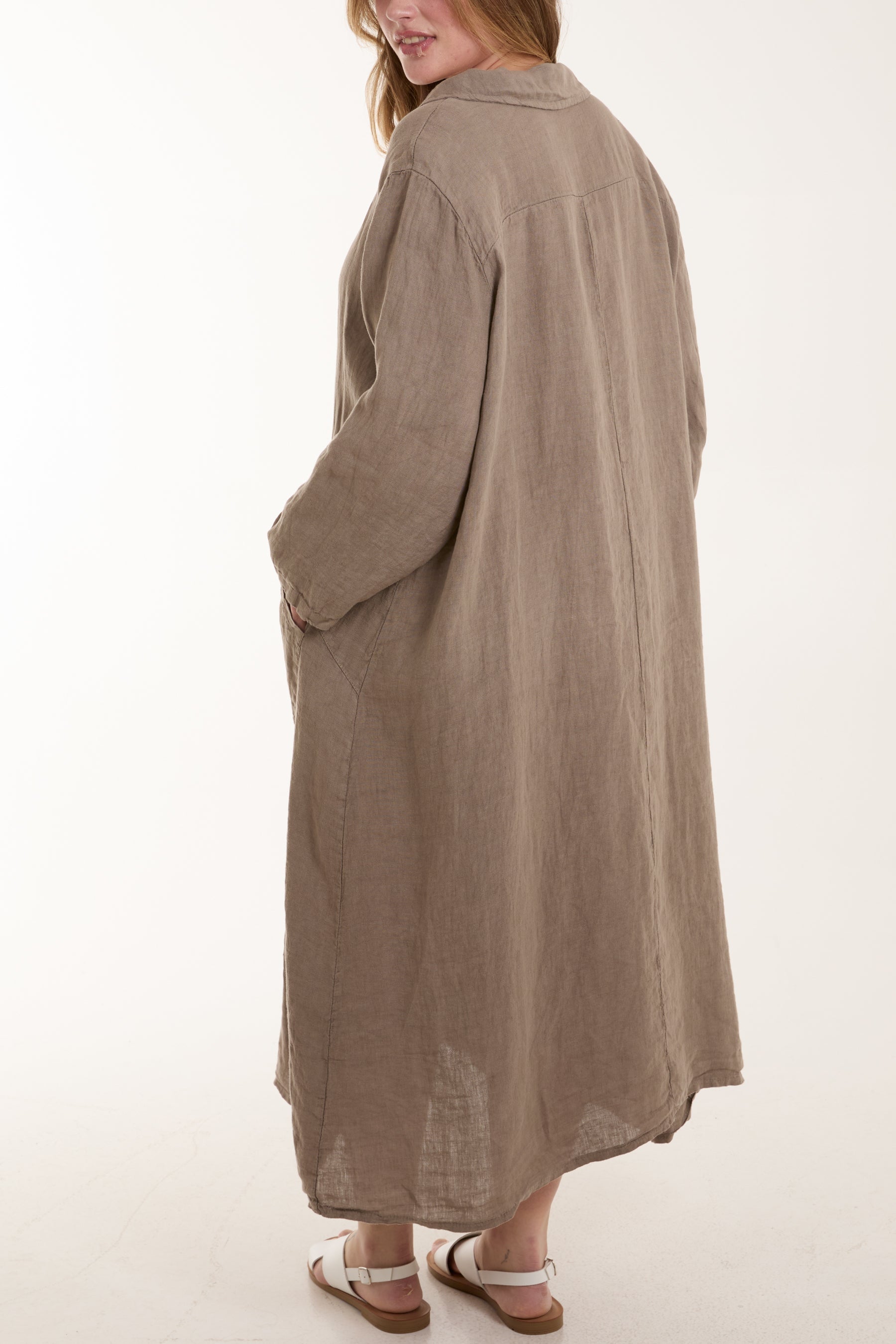 Oversized Button Through Pocket Shirt Dress Dresses WearAll