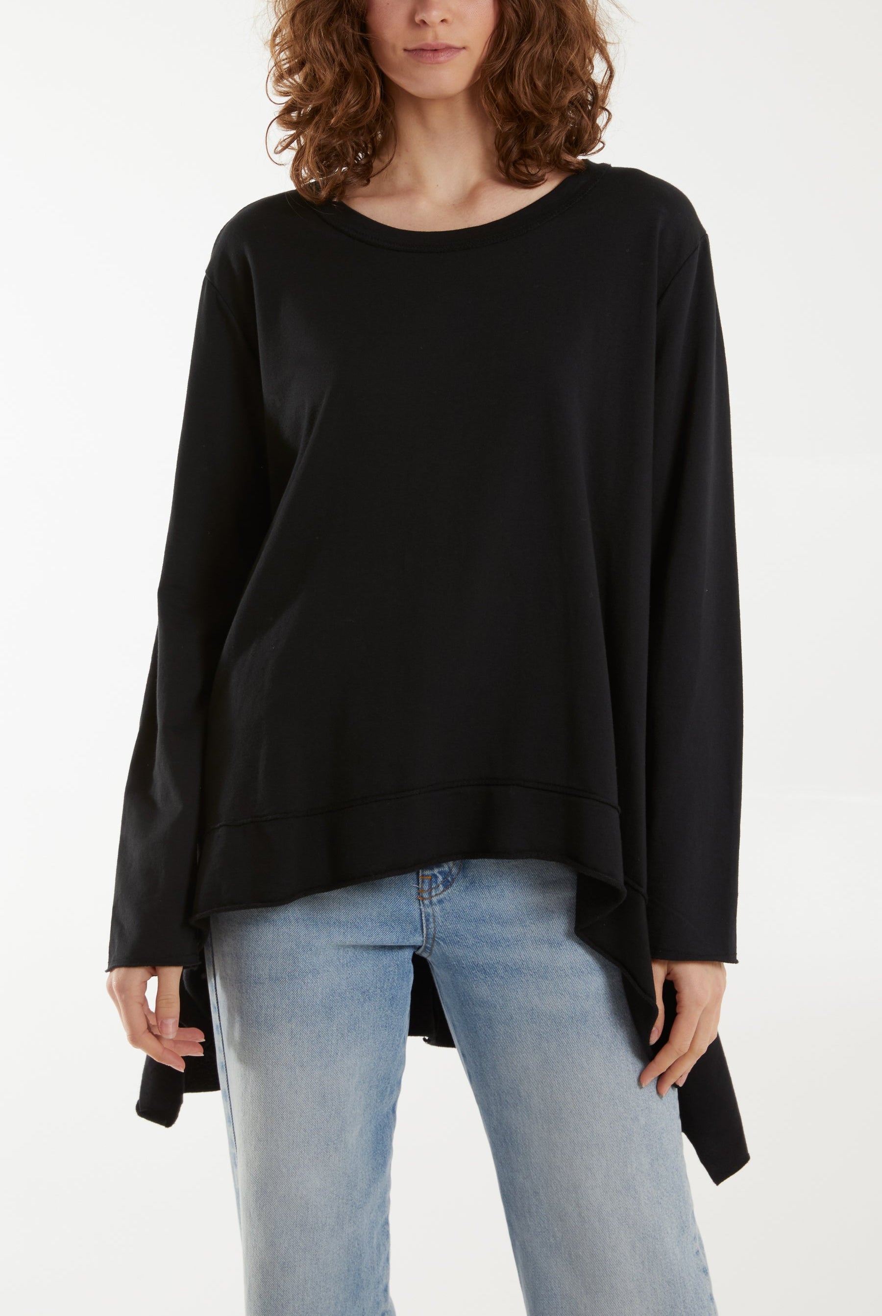 Oversized Long Top Tops WearAll Black One Size