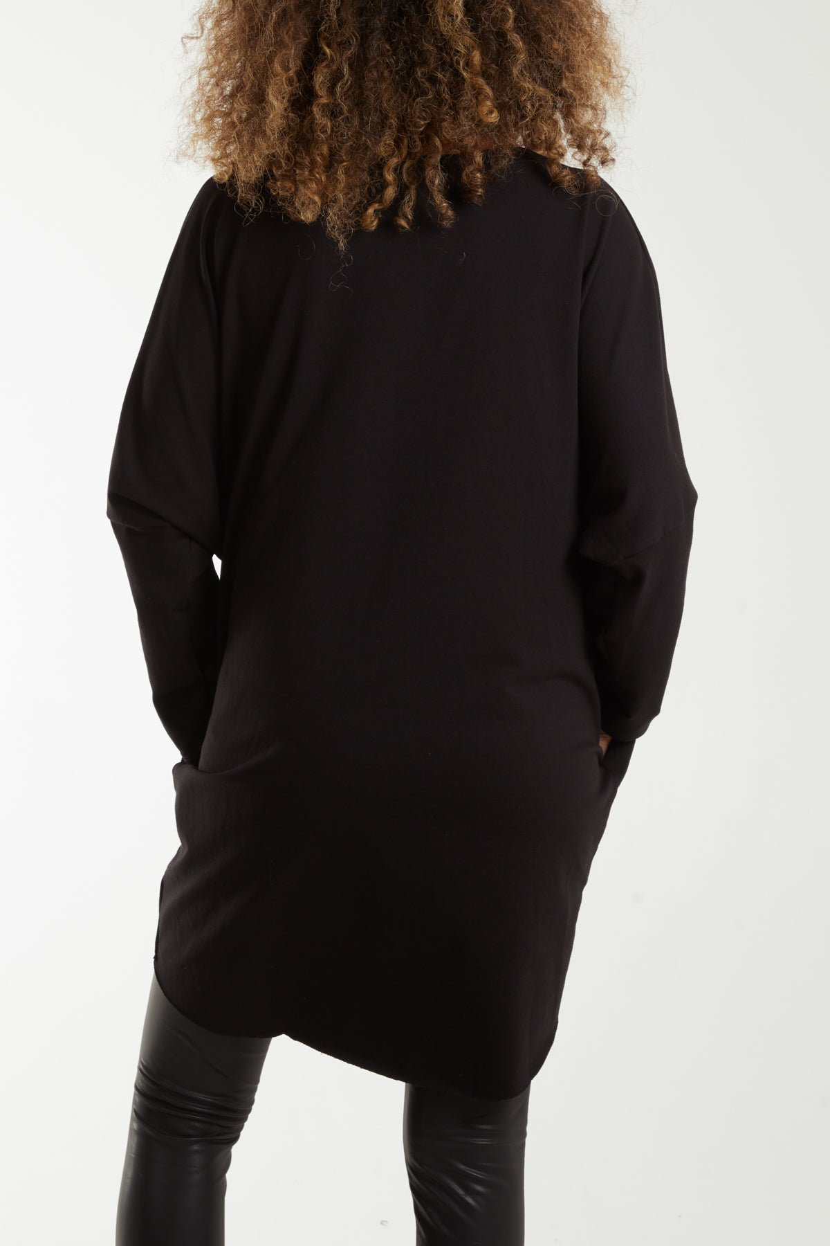 Sequin Glasses Pockets Sweatshirt Dress Dresses WearAll