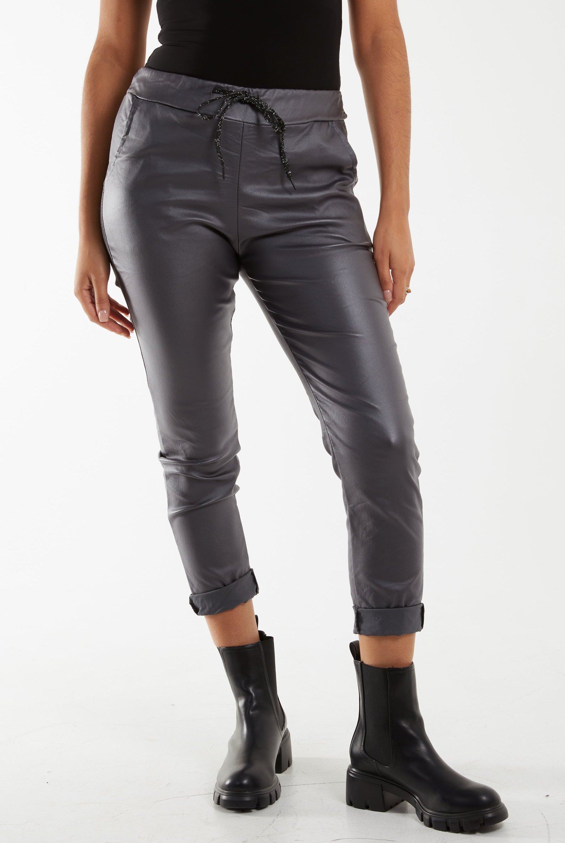 Magic Stretch PU Coated Crushed Trousers TRS1 WearAll