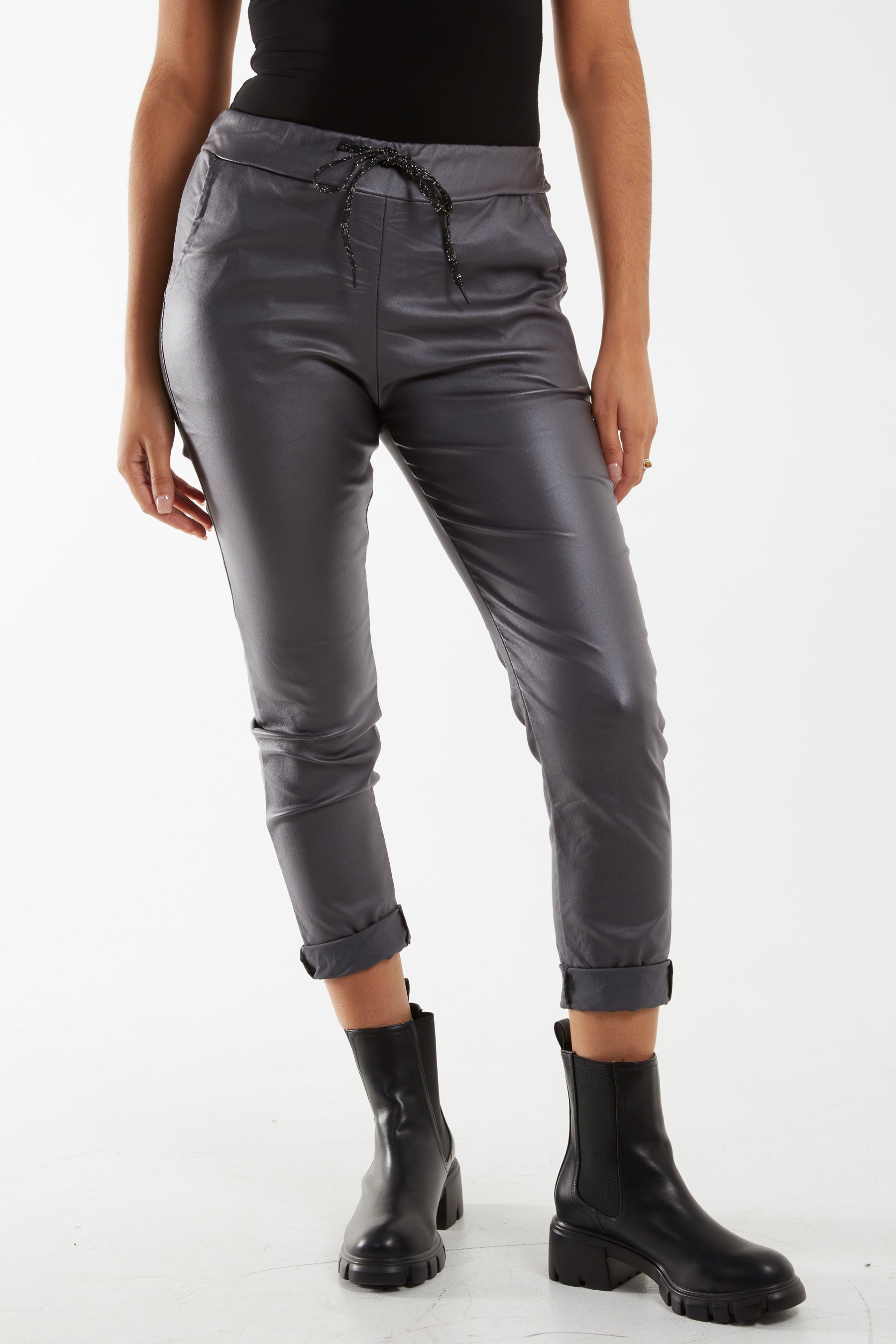 Magic Stretch PU Coated Crushed Trousers TRS1 WearAll