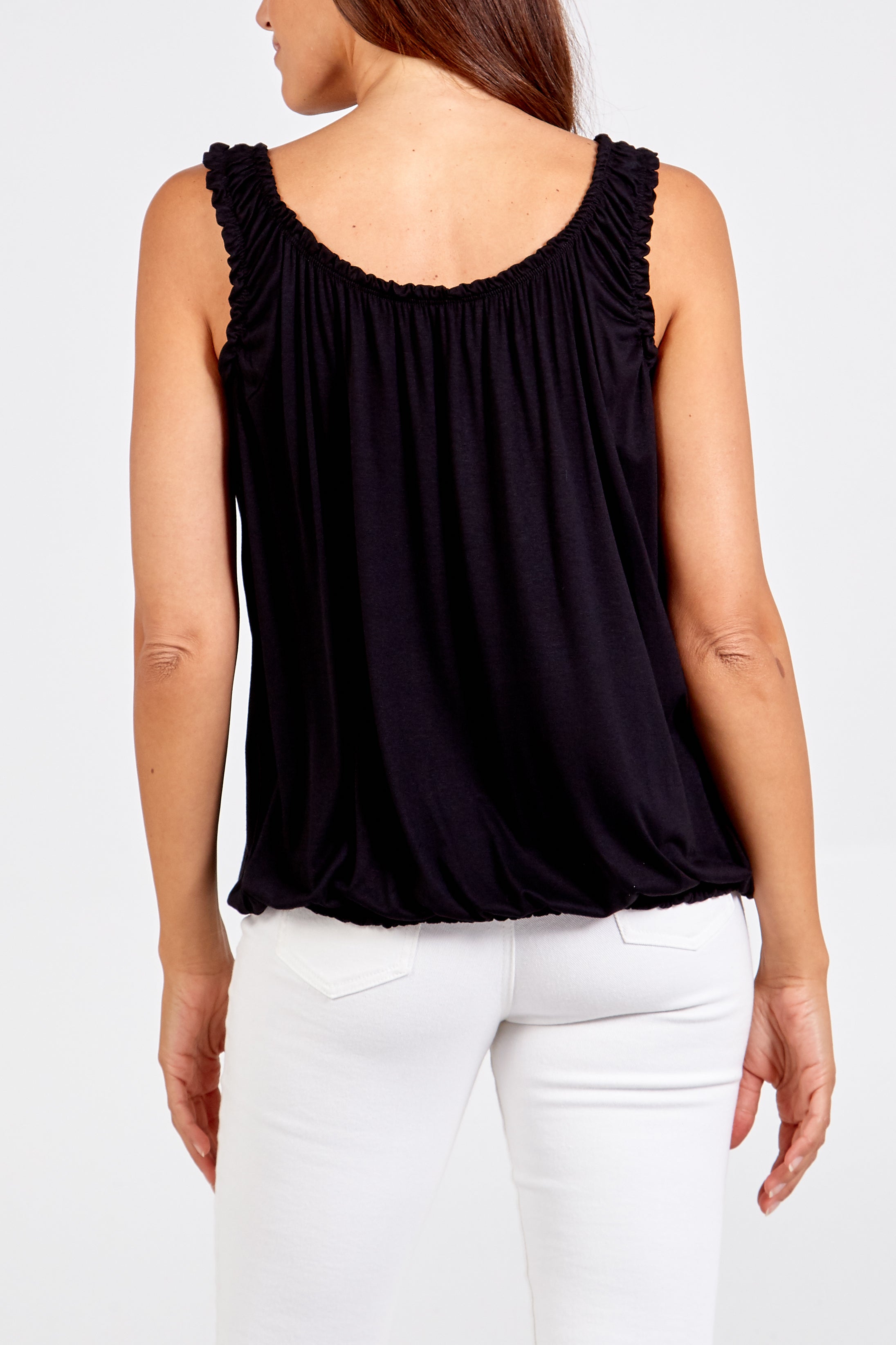 Balloon Ruffle Neck Vest TOPMF2 WearAll