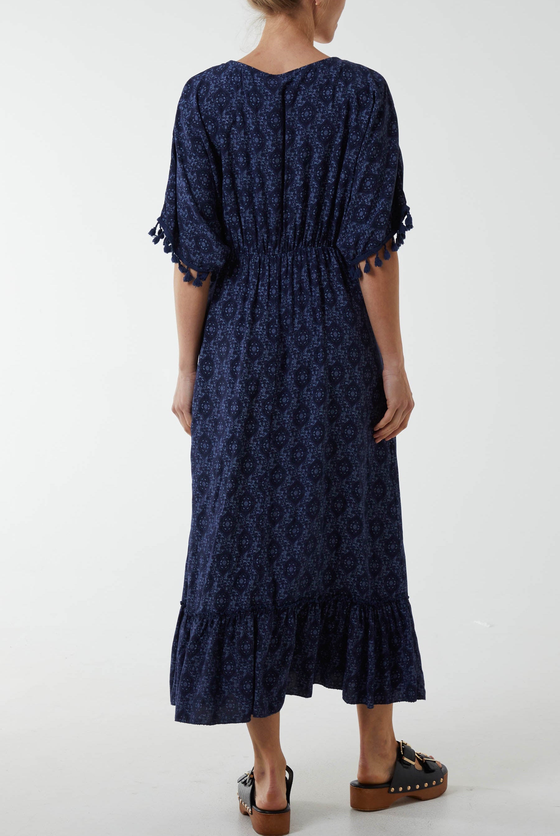 Baroque Floral Tassel Dress Dresses WearAll