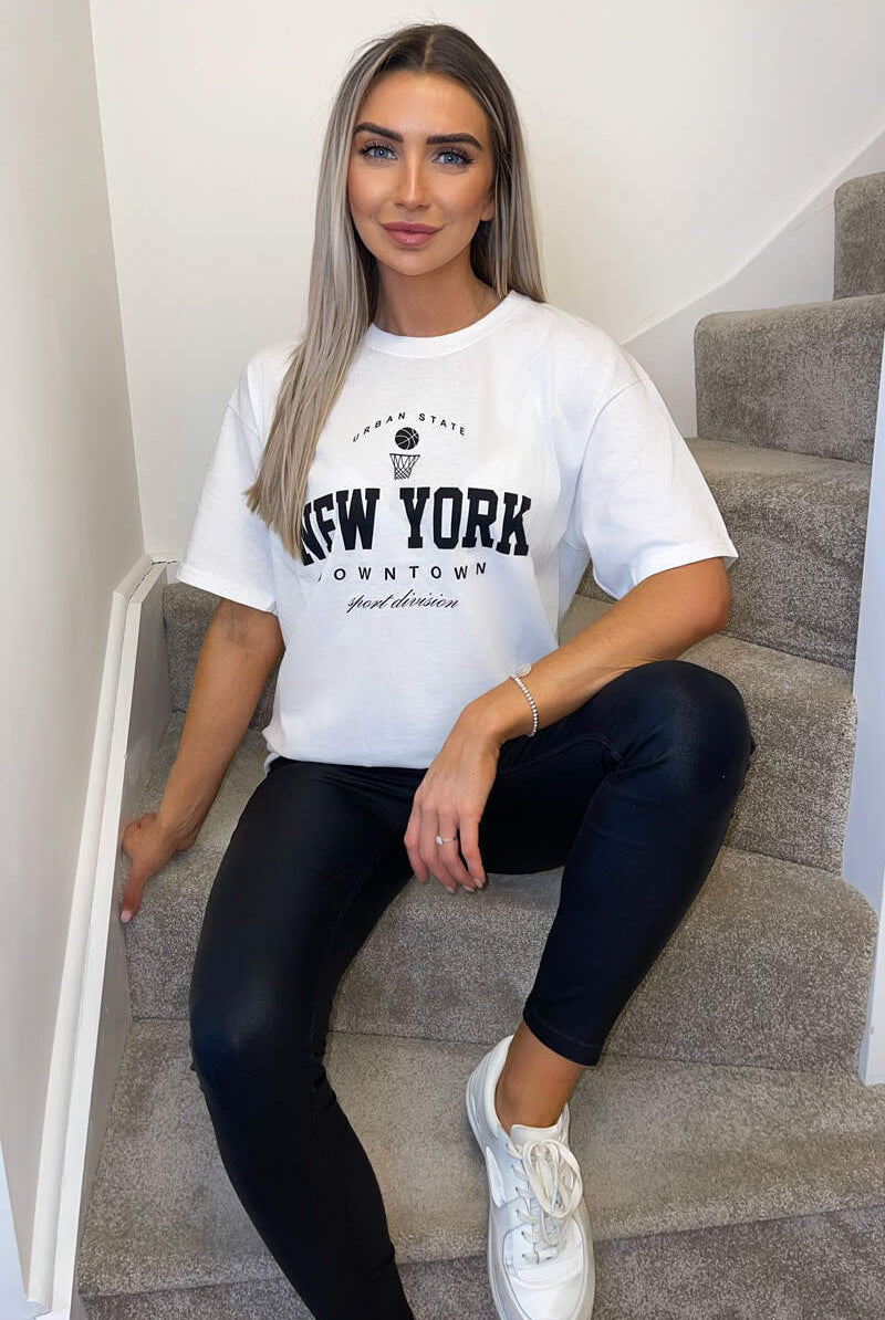 NY DownTown T-Shirt WearAll White 8-10