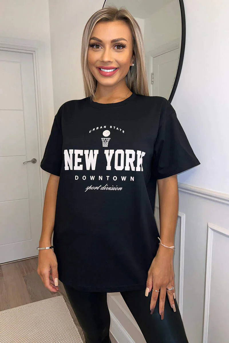 NY DownTown T-Shirt WearAll Black 8-10