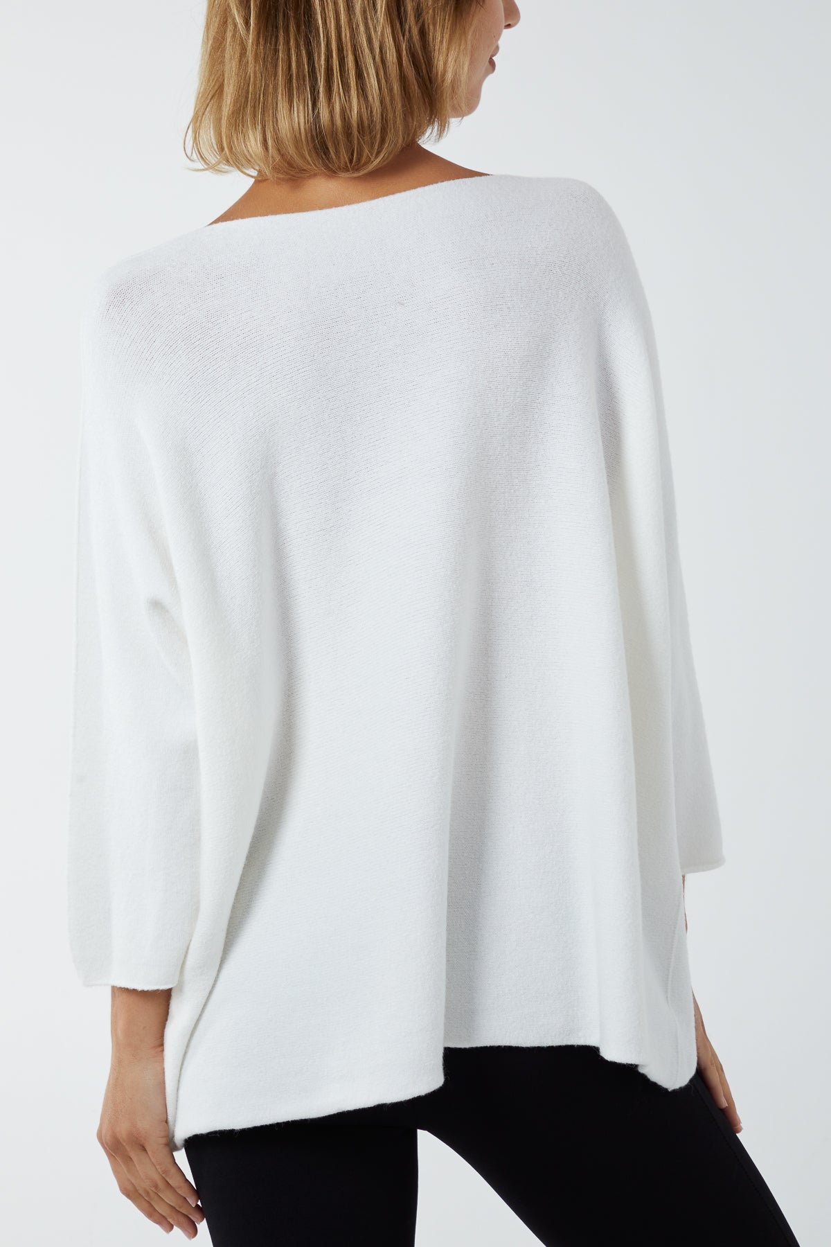 V-Neck Oversized Fine Knit Jumper Top WearAll