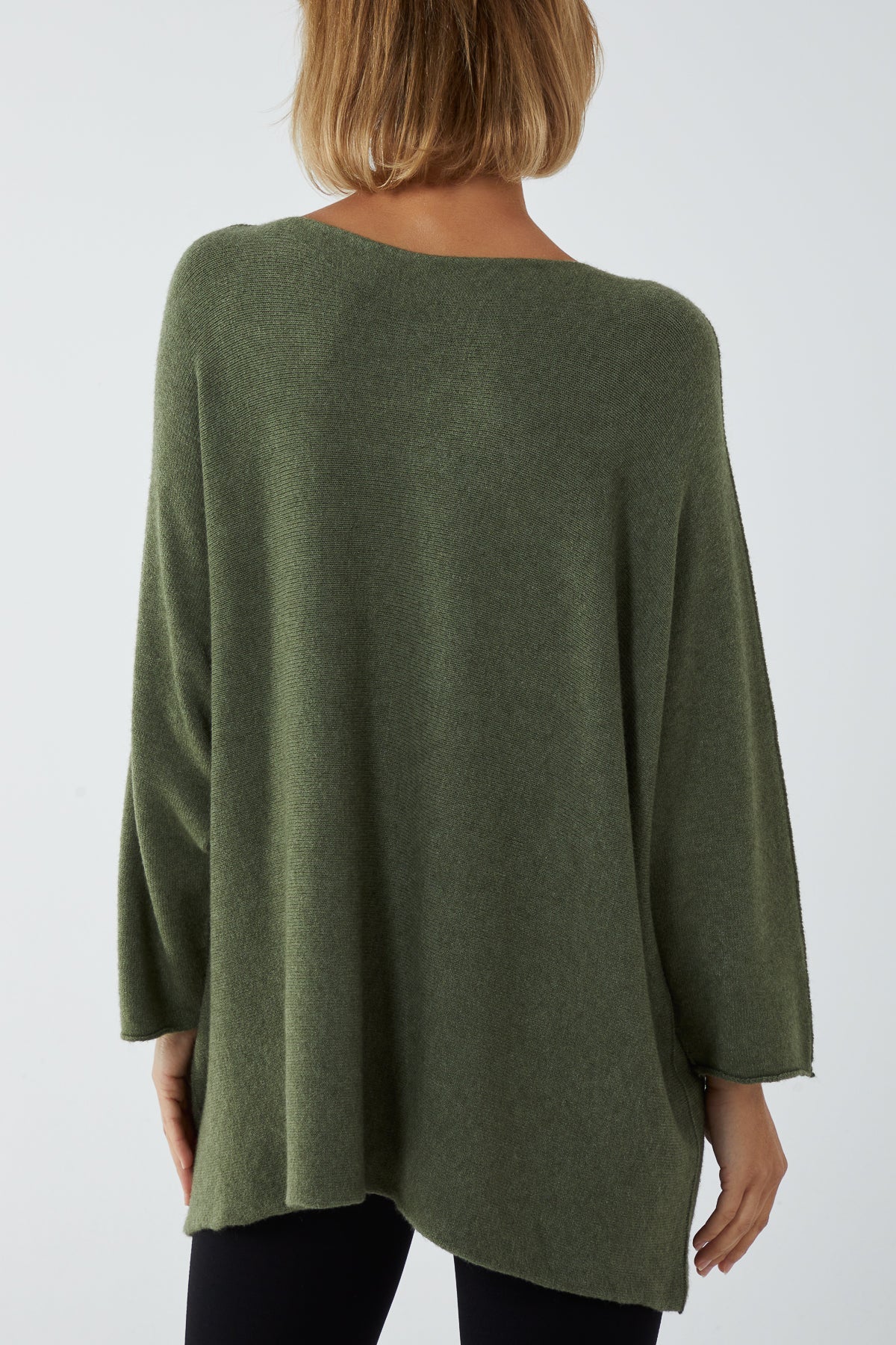 V-Neck Oversized Fine Knit Jumper Top WearAll