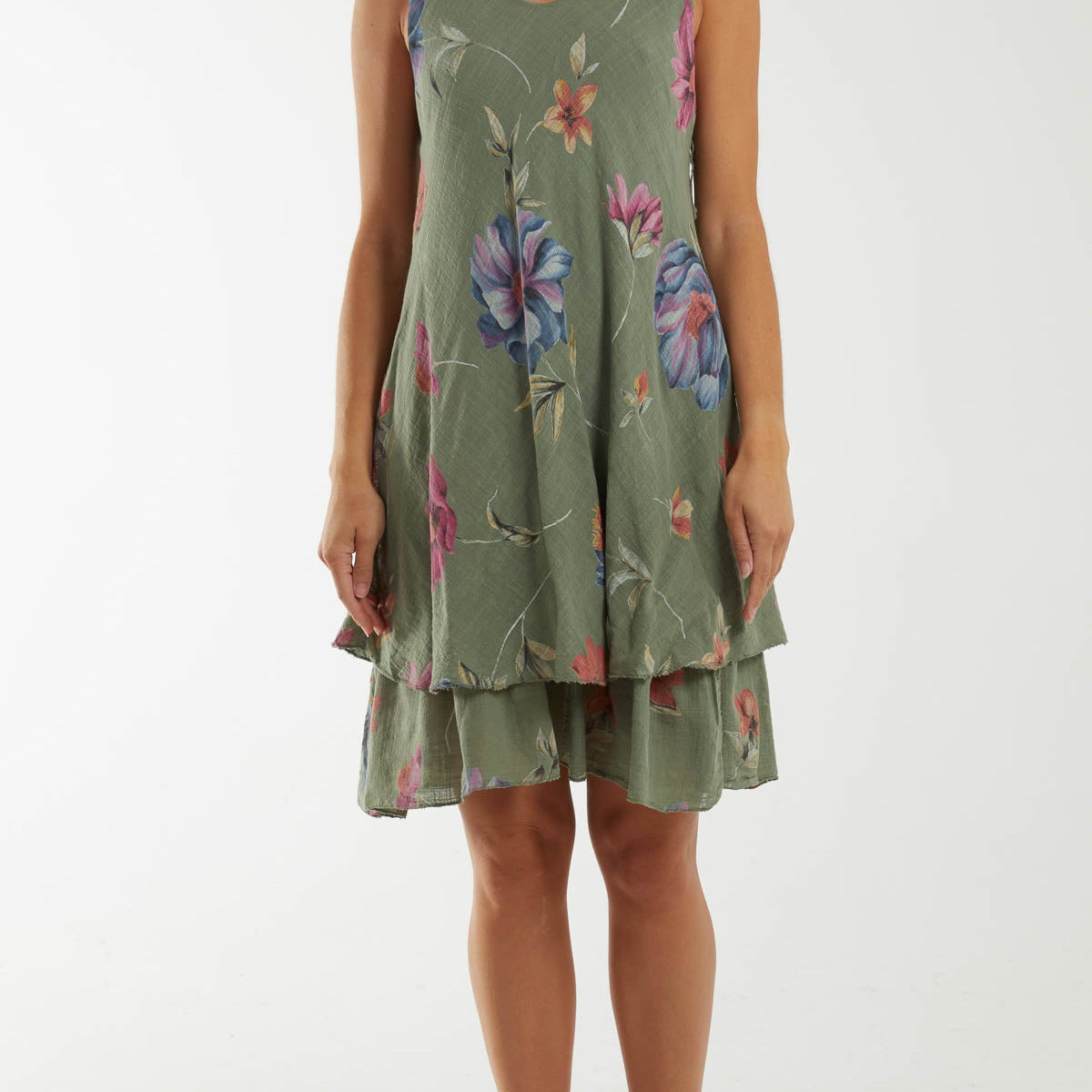 NICOLE FLORAL DOUBLE LAYER DRESS