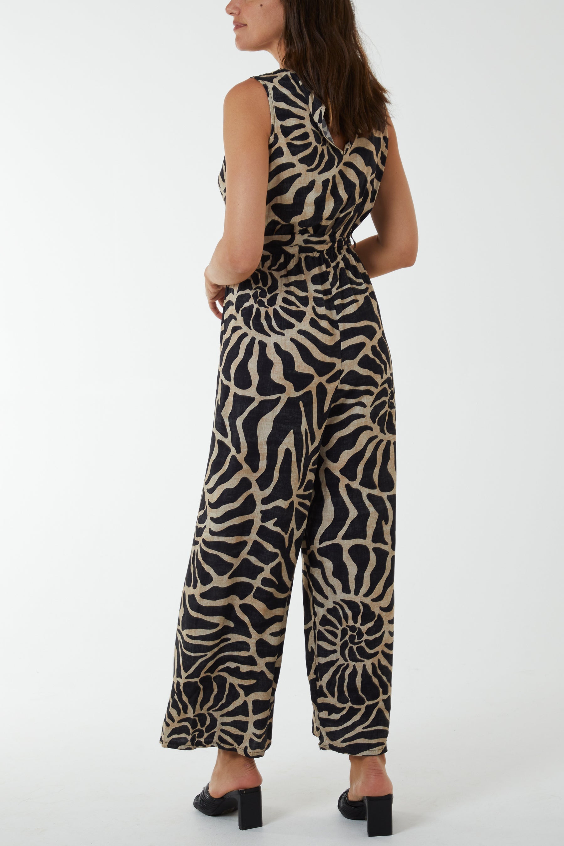 Swirl Print Sleeveless Jumpsuit Jumpsuits WearAll