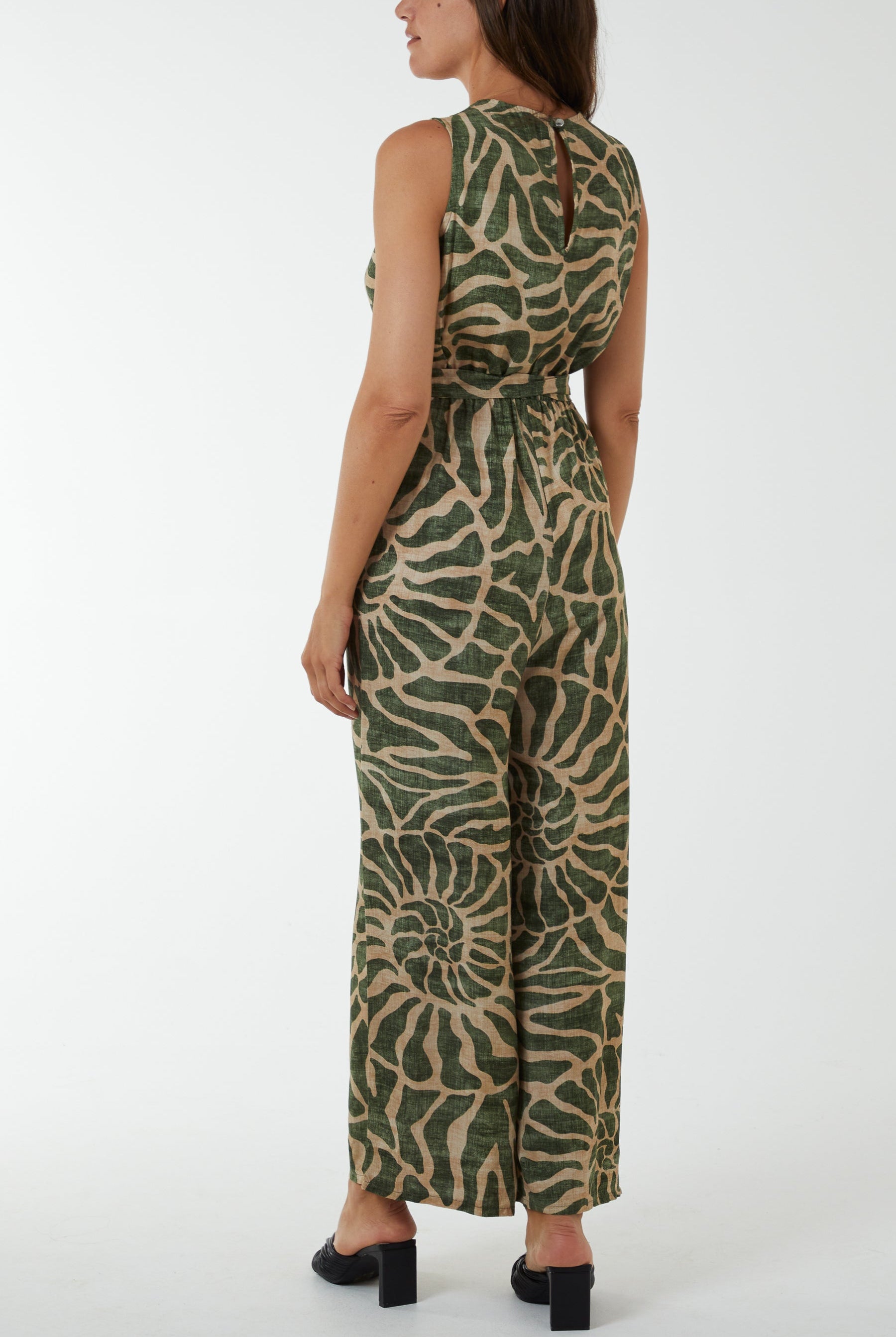 Swirl Print Sleeveless Jumpsuit Jumpsuits WearAll
