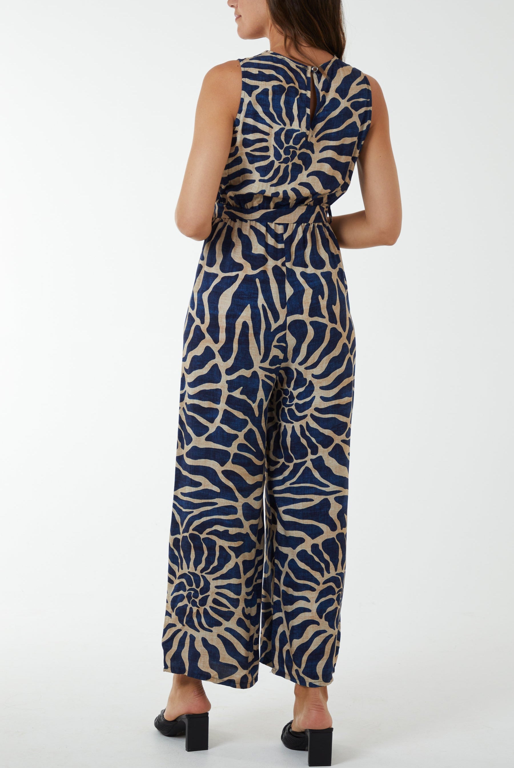 Swirl Print Sleeveless Jumpsuit Jumpsuits WearAll