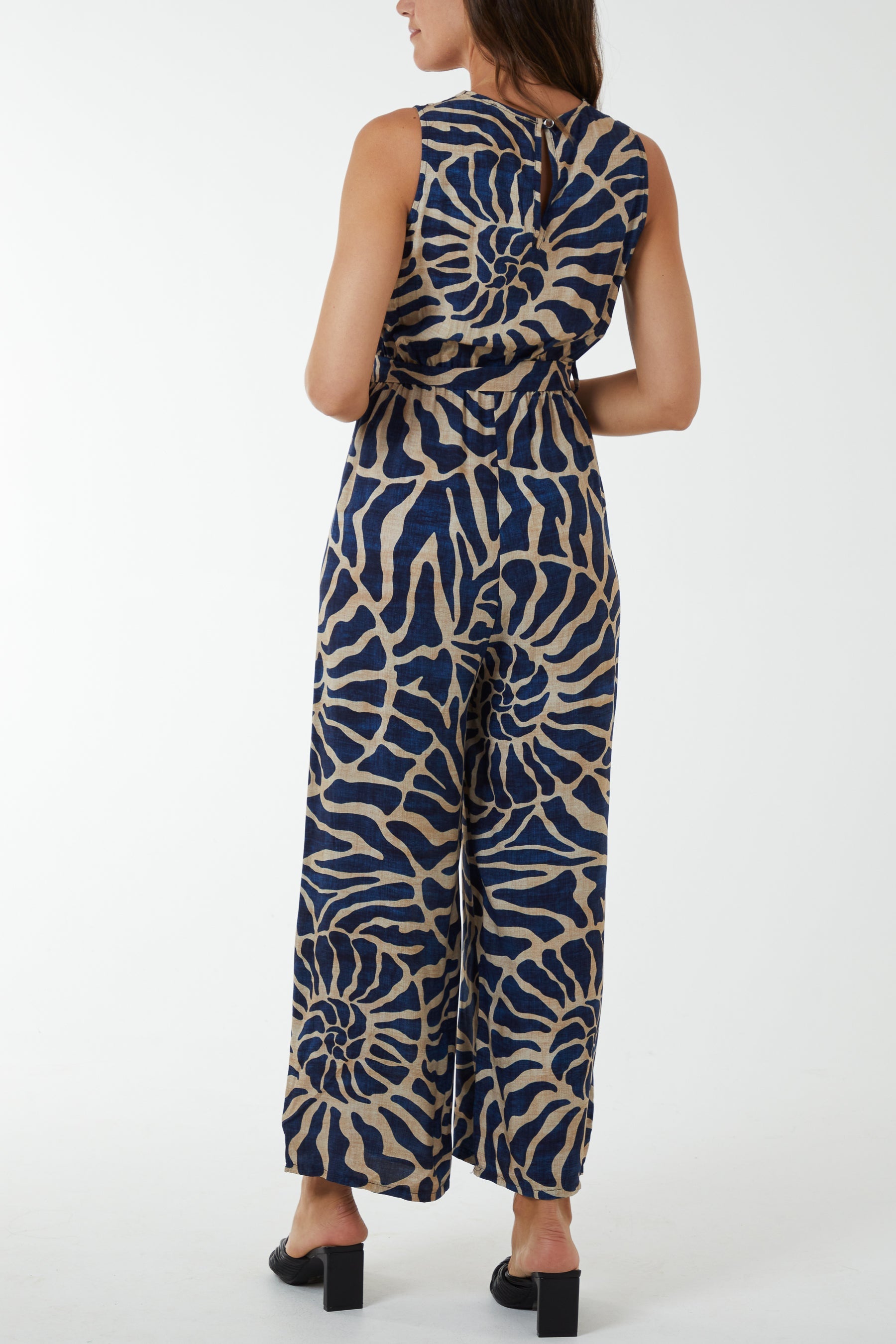 Swirl Print Sleeveless Jumpsuit Jumpsuits WearAll