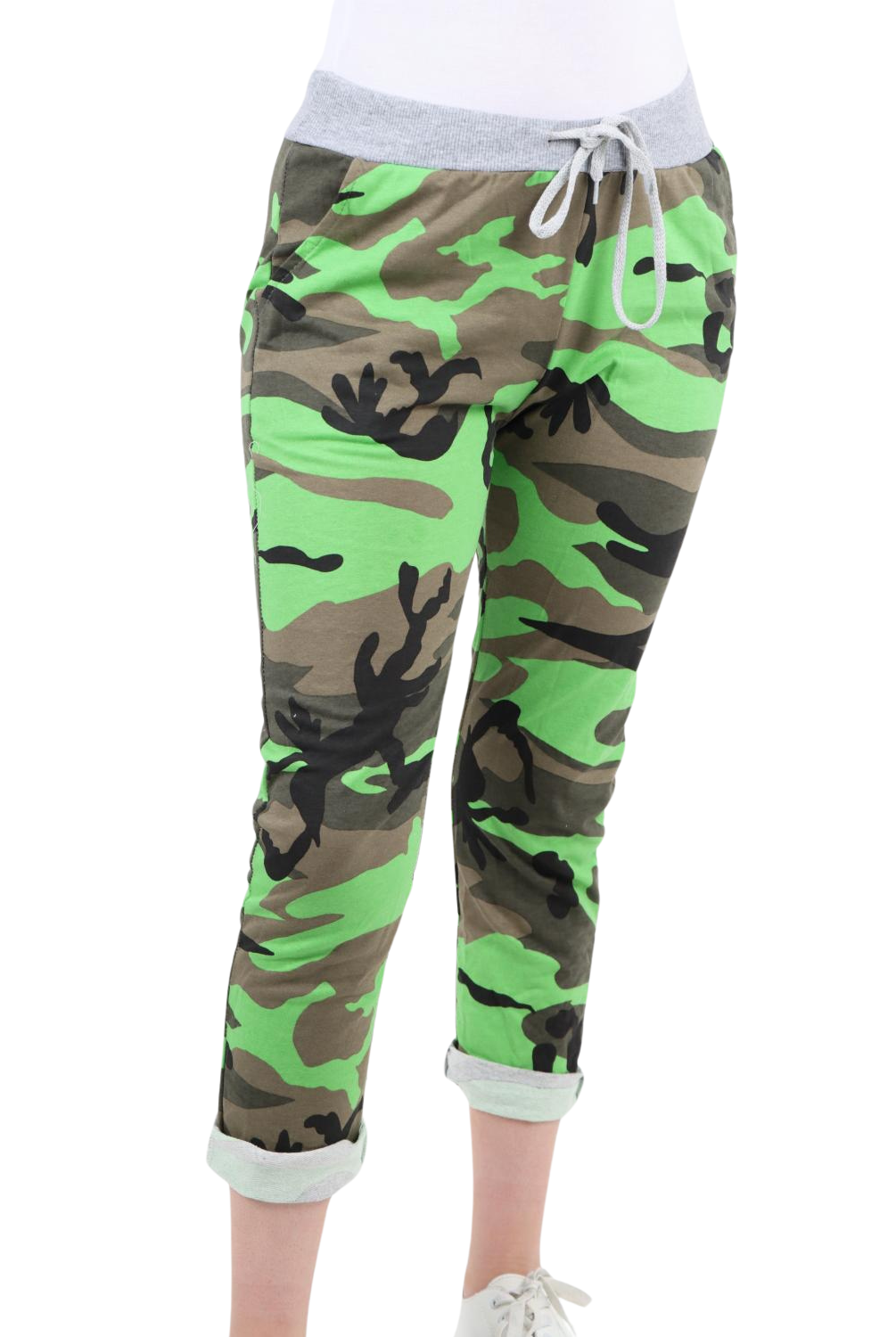 Italian Camouflage Print Trousers Sweatpants WearAll