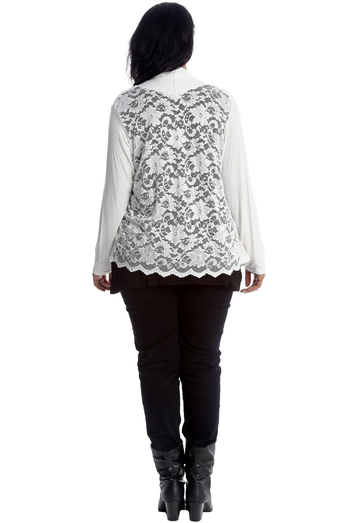 Floral Lace Back Cardigan Open Top cardigan WearAll