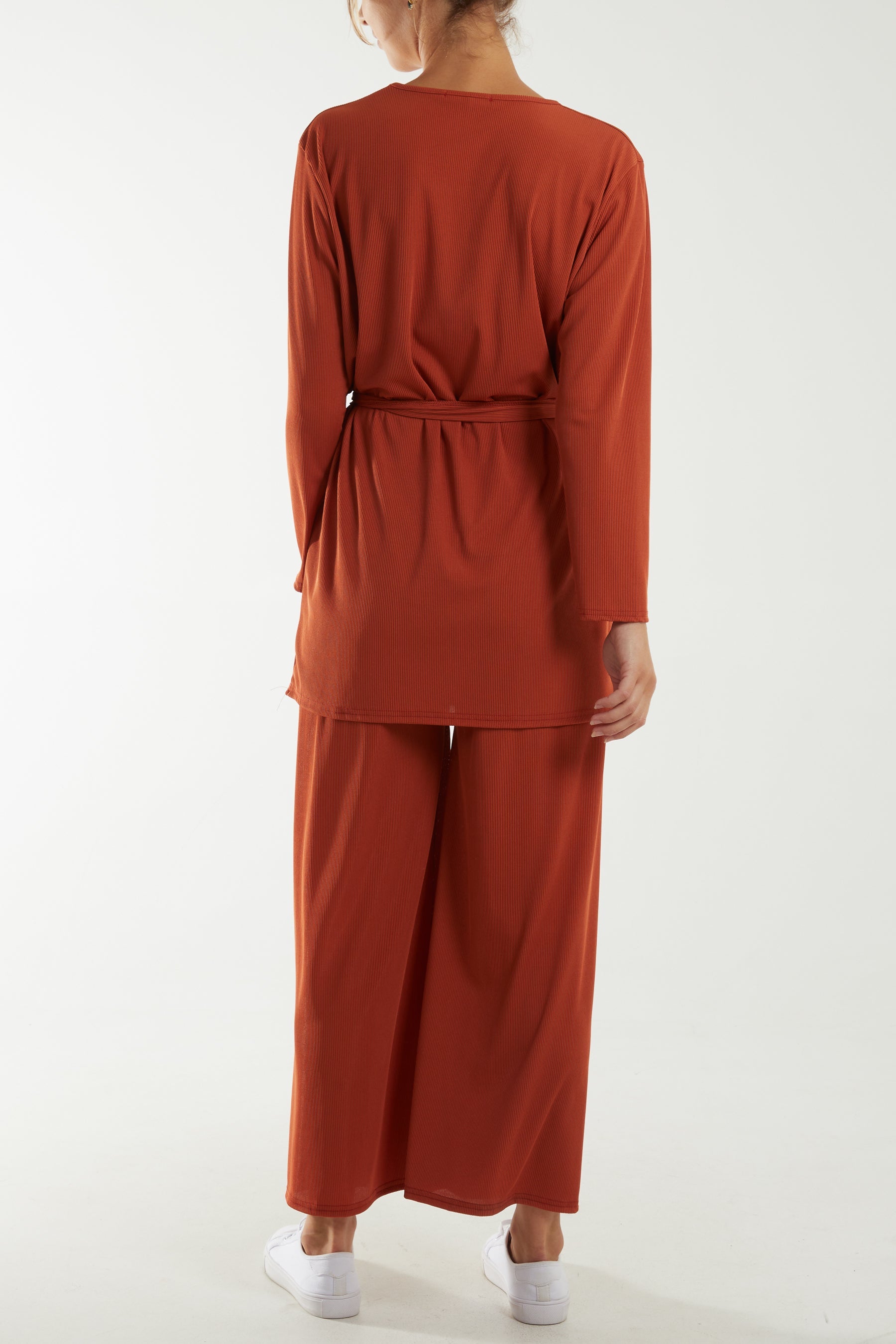 Tied Front Top & Trousers Belted Set Co-Ords WearAll
