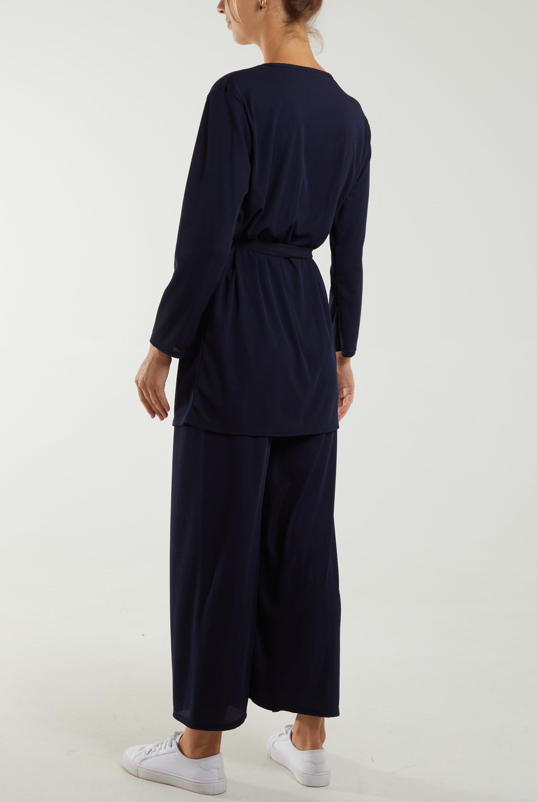 Tied Front Top & Trousers Belted Set Co-Ords WearAll