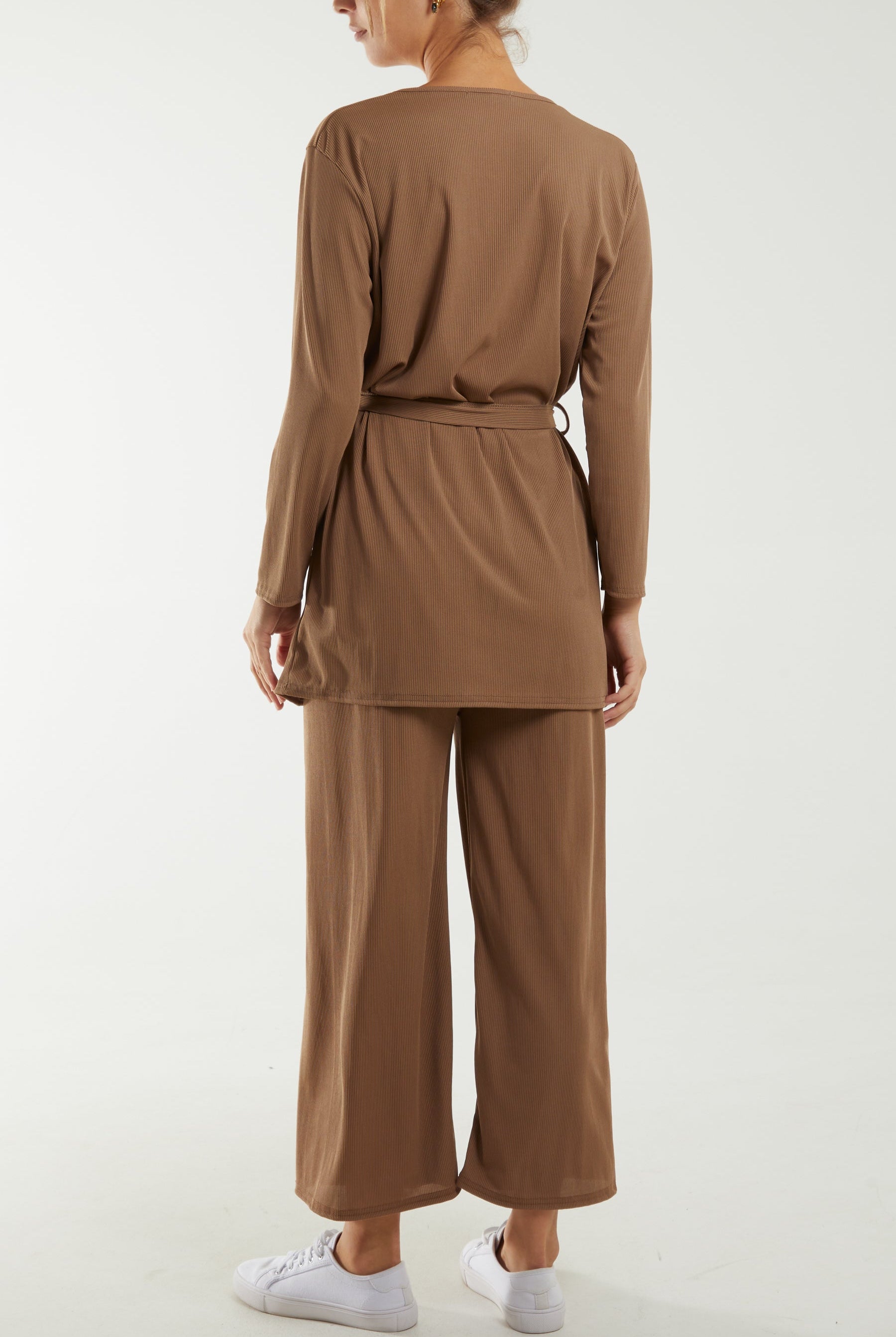 Tied Front Top & Trousers Belted Set Co-Ords WearAll