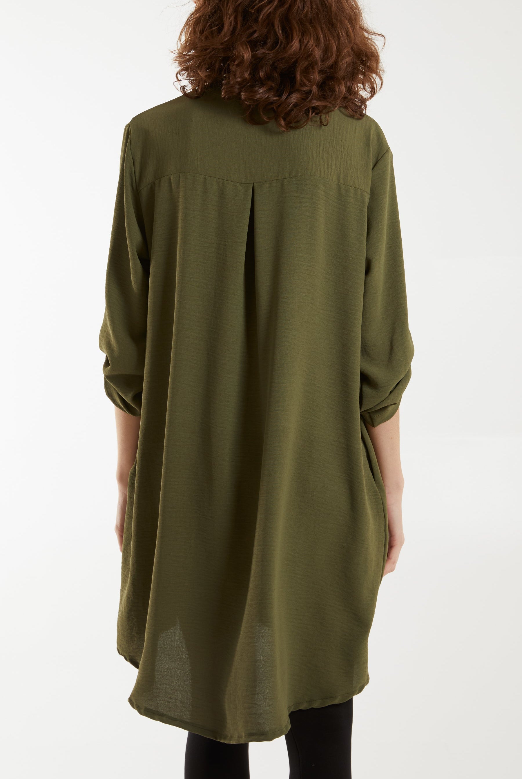 V-Neck Button Sleeve Long Top Tops WearAll