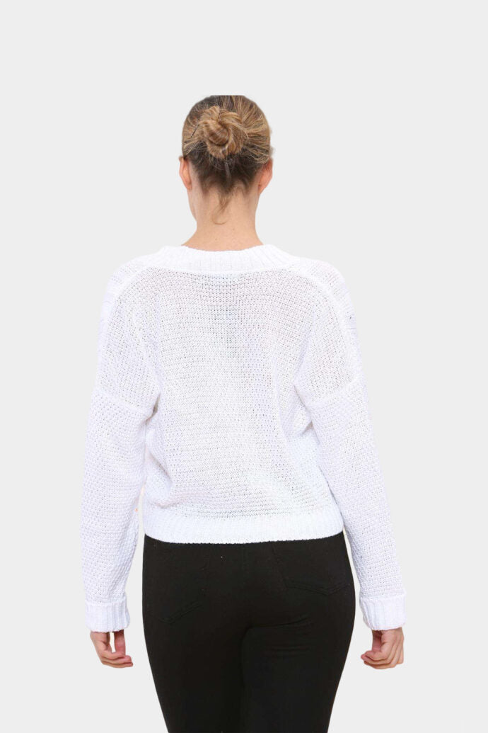 Long Sleeve Cropped Cardigan Jumper & Cardigan WearAll