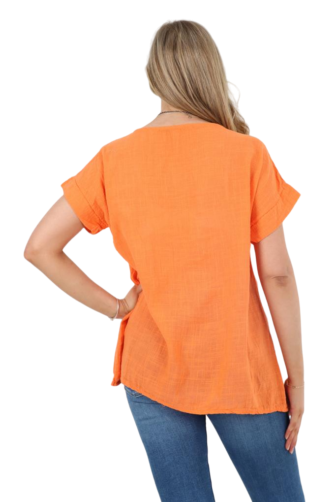 Italian Short Sleeve Necklace Top Tops WearAll