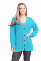 Plus Size Cable Knitted Button Cardigan Knitted Cardigan WearAll