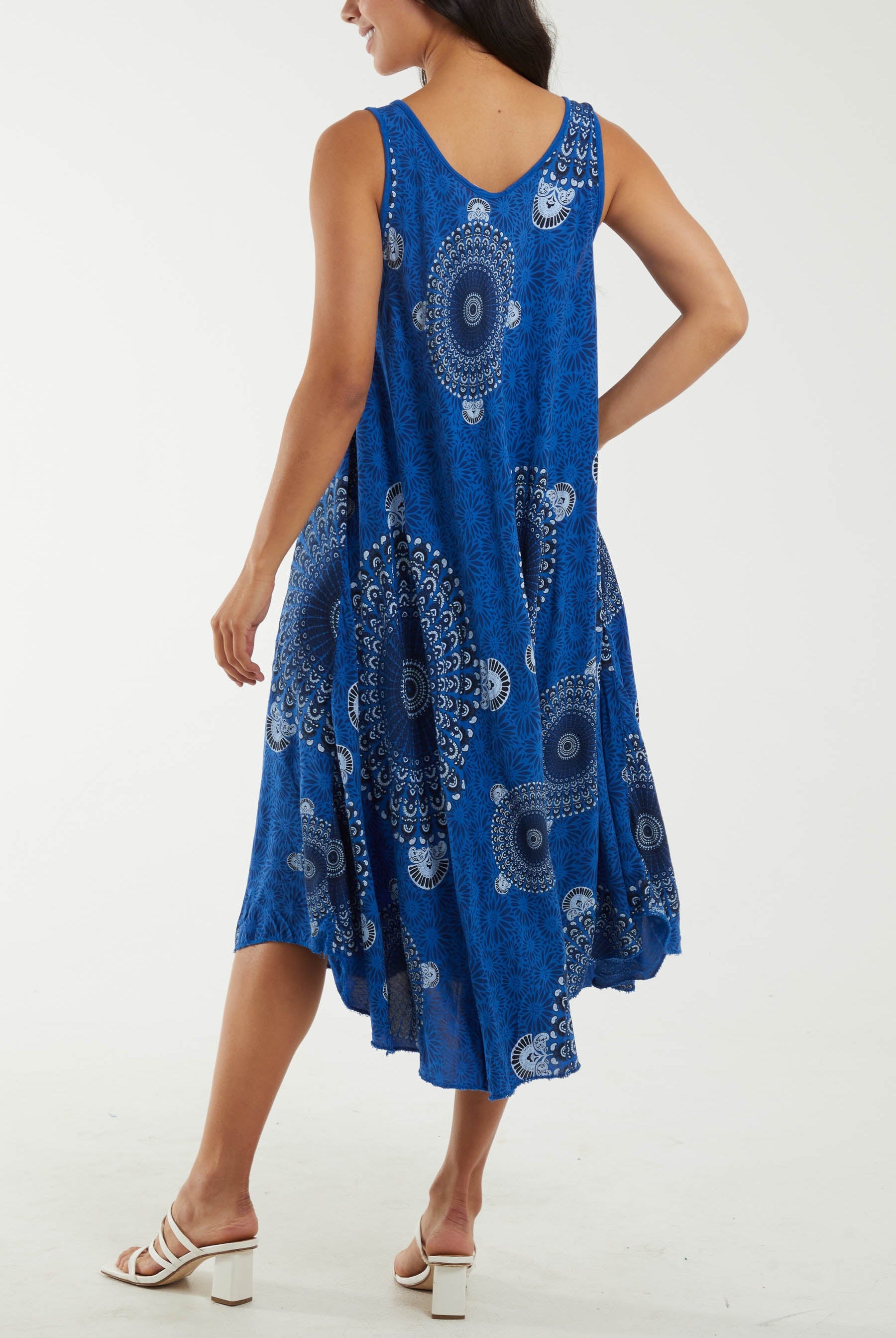 Mandala Relaxed Fit Sleeveless Midi Dress Dresses WearAll