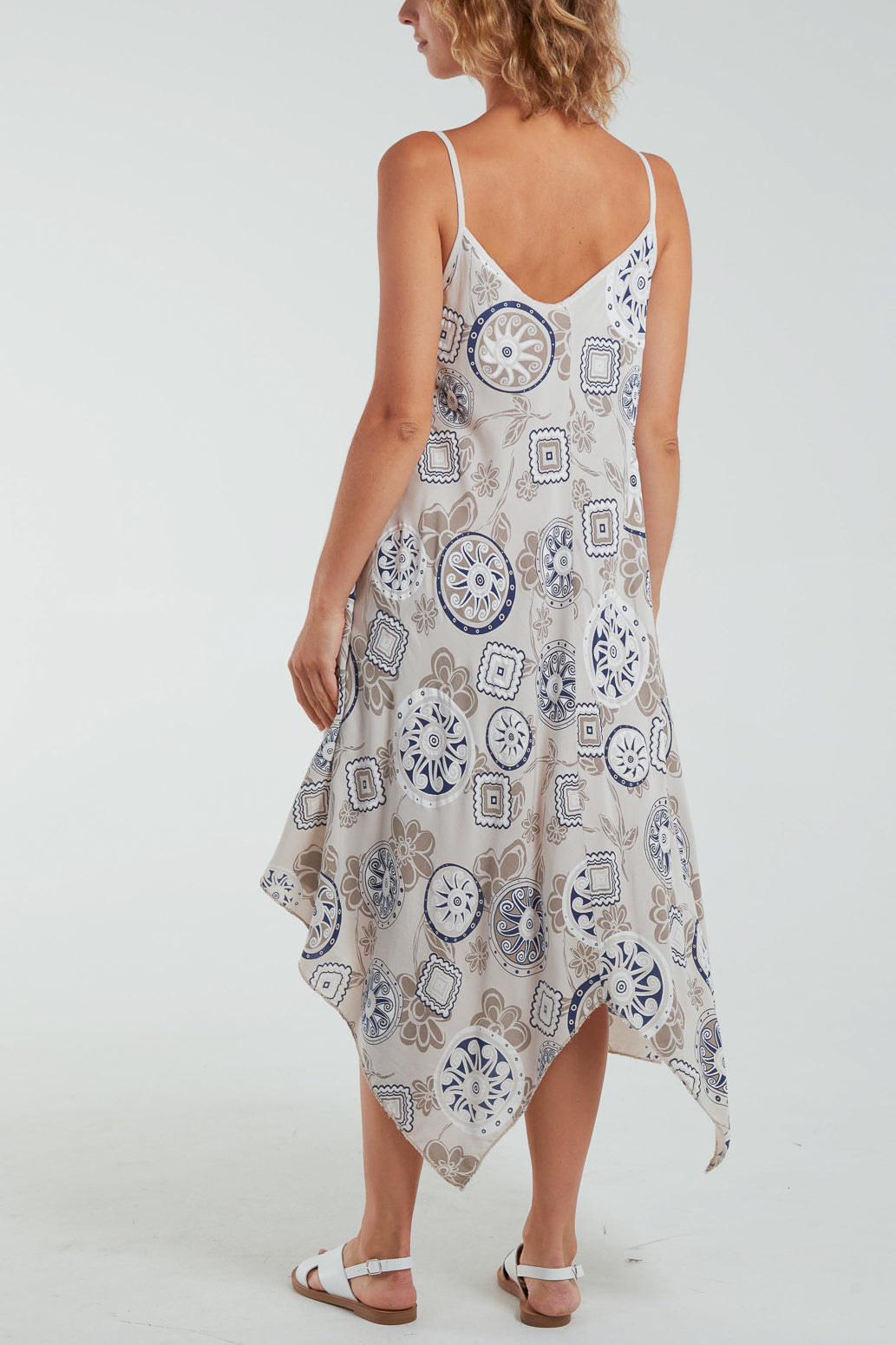 Geometric Tribal Hanky Hem Cami Dress Dresses WearAll