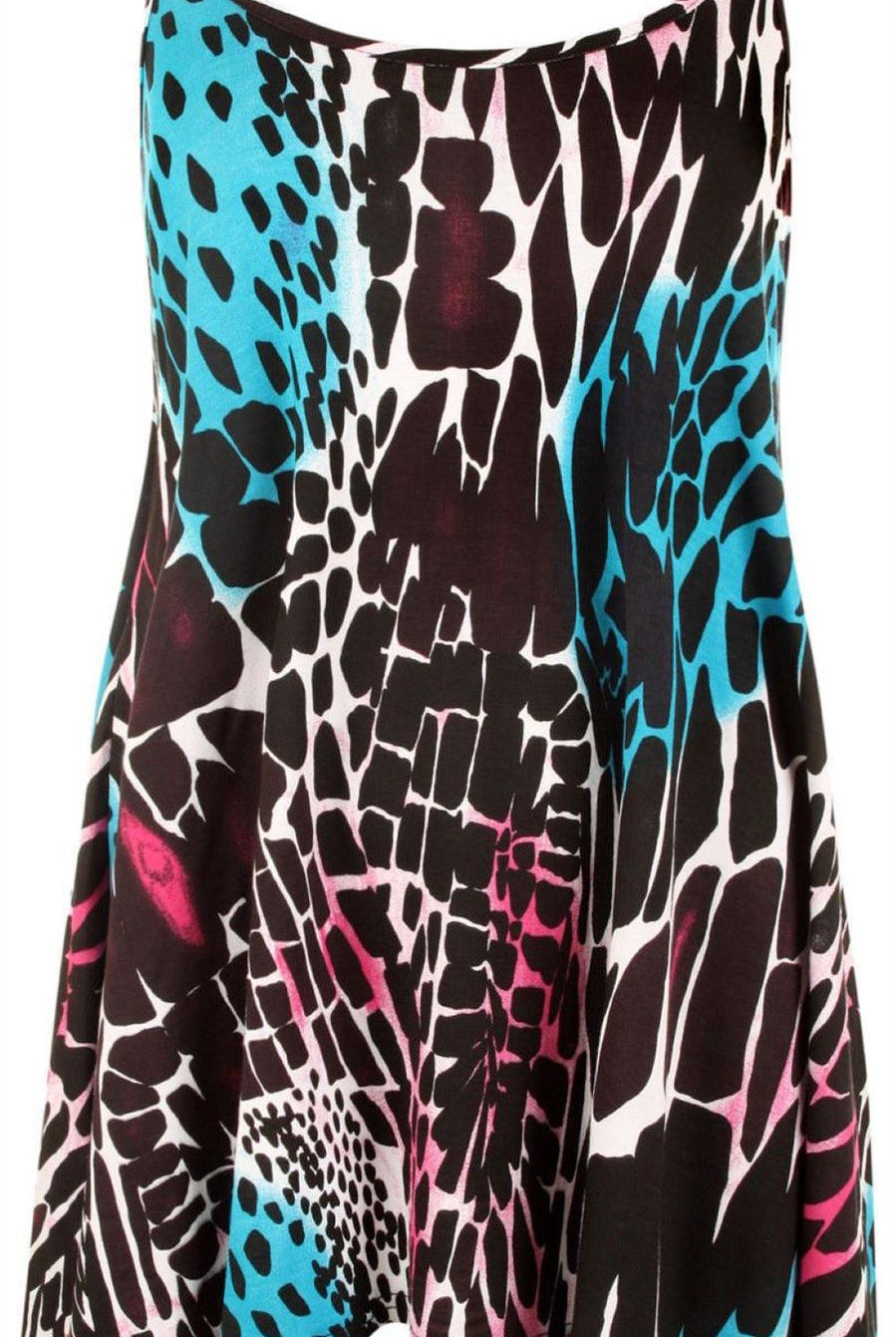 Plus Size Abstract Animal Paisley Print Vest Top Tops WearAll