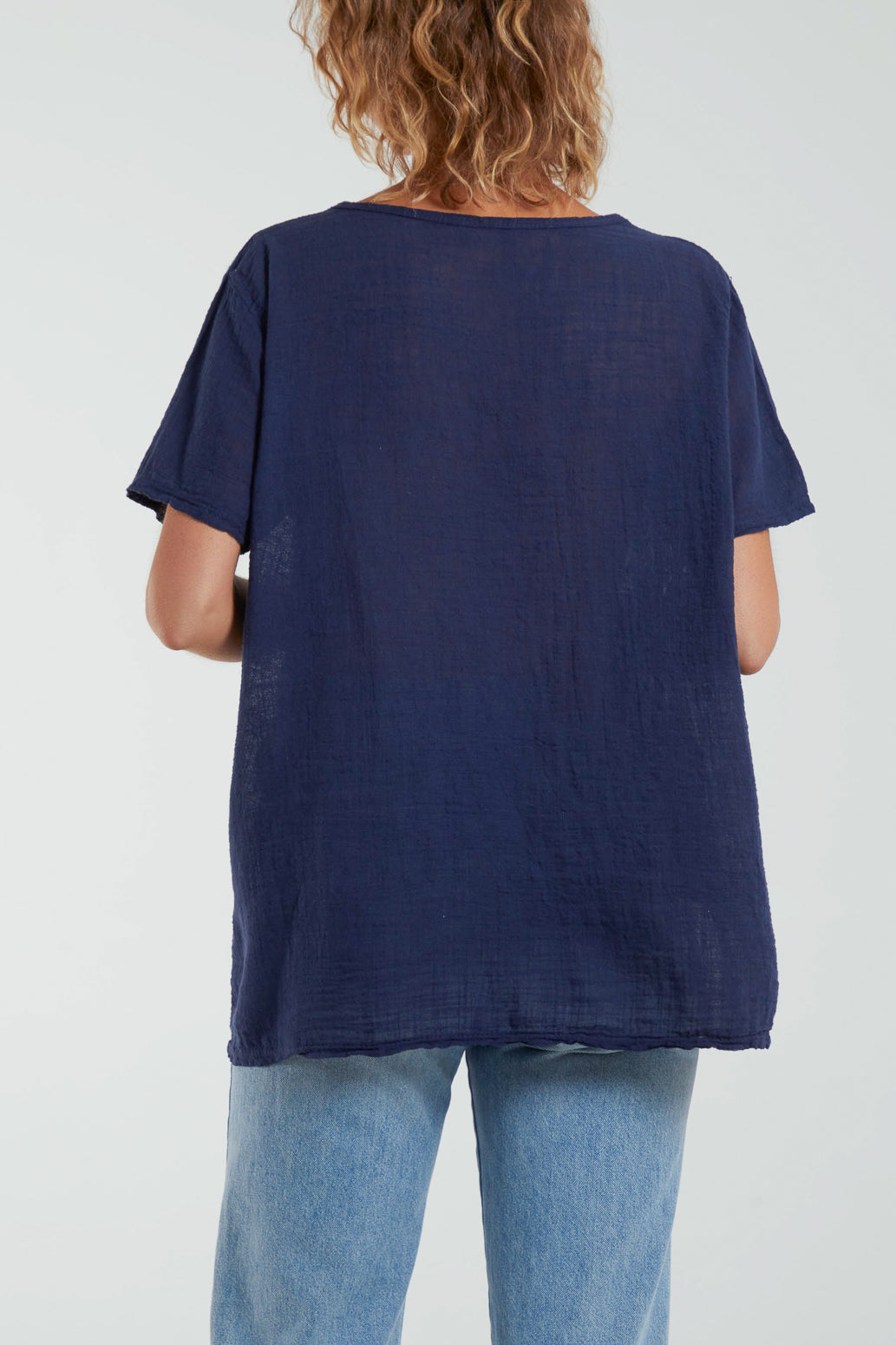 Embroidery Spirals Pocket Top Tops WearAll