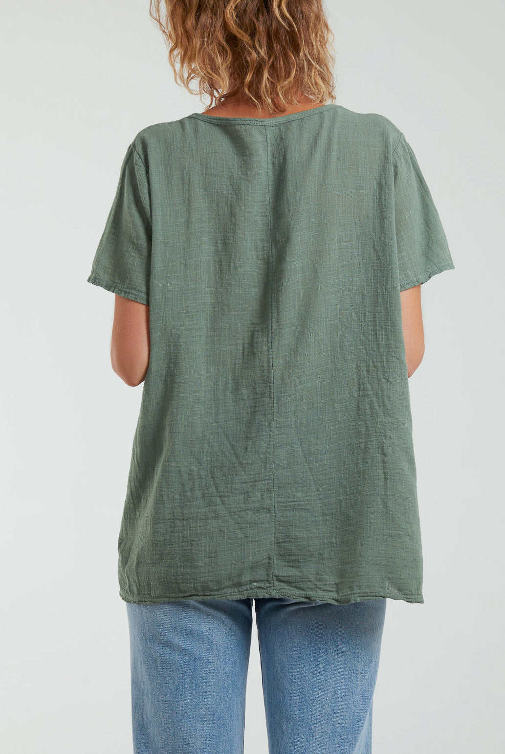 Embroidery Spirals Pocket Top Tops WearAll