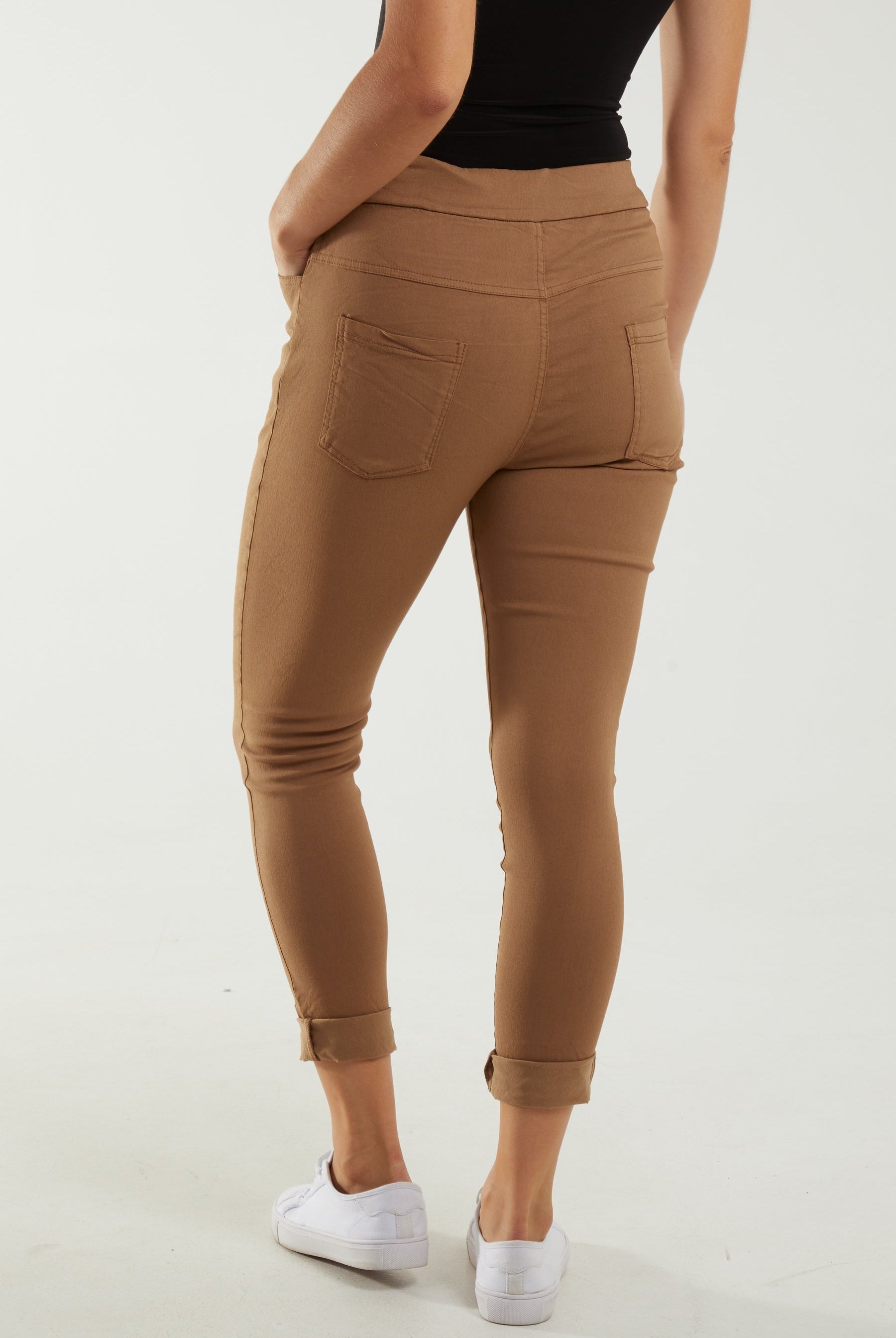 Magic Drawstring Pockets Crushed Trouser Trousers WearAll